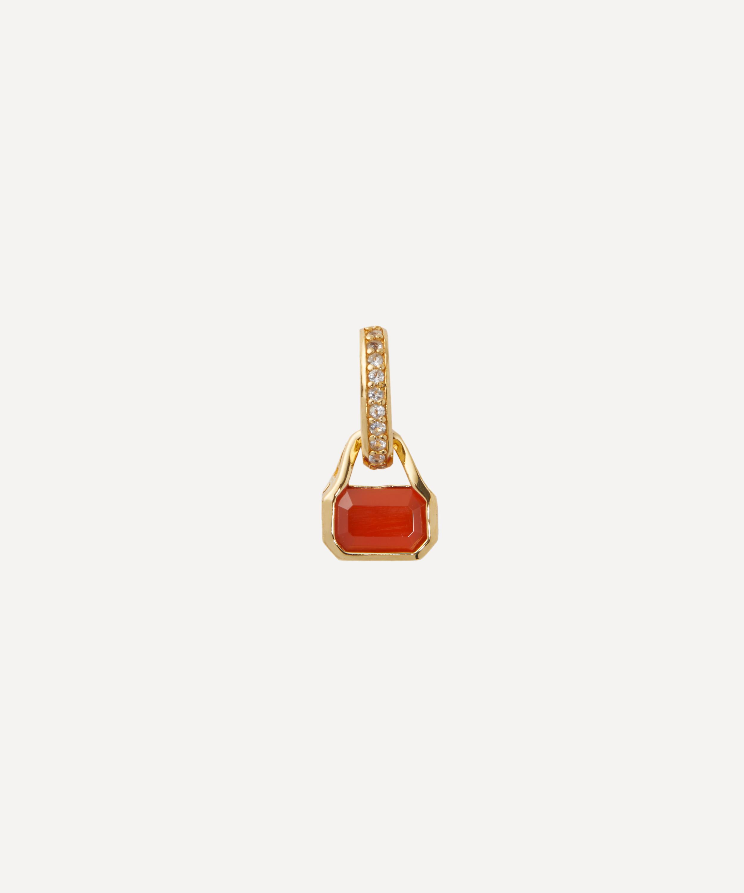 V By Laura Vann 18ct Gold-plated Vermeil Silver Red Agate Charm