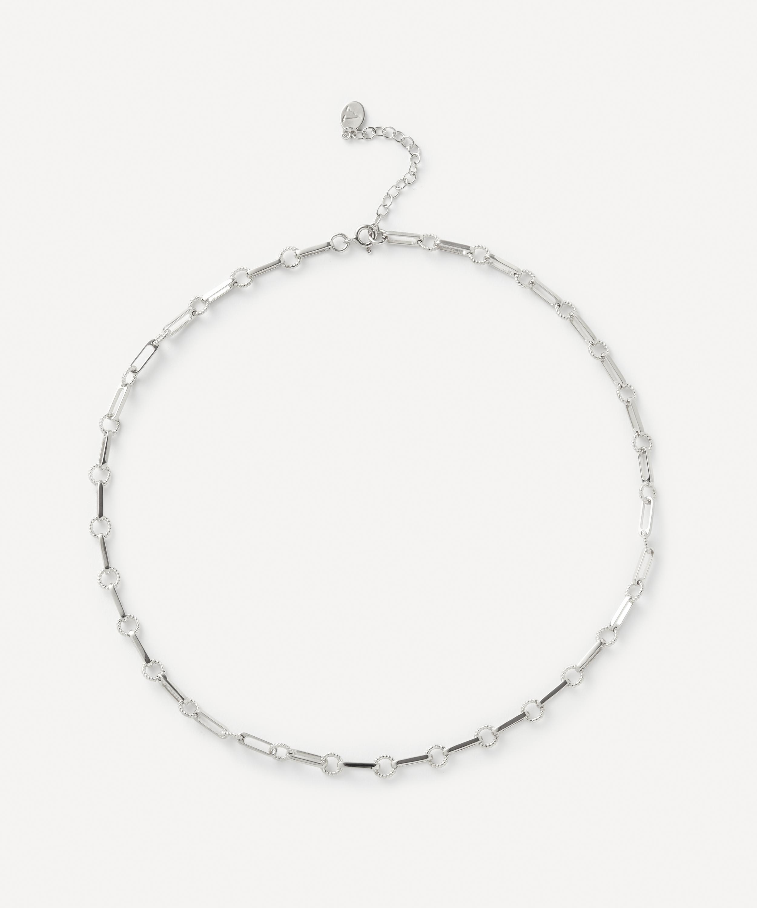 V BY LAURA VANN V BY LAURA VANN STERLING SILVER TWISTED LINK VINTAGE CHAIN NECKLACE