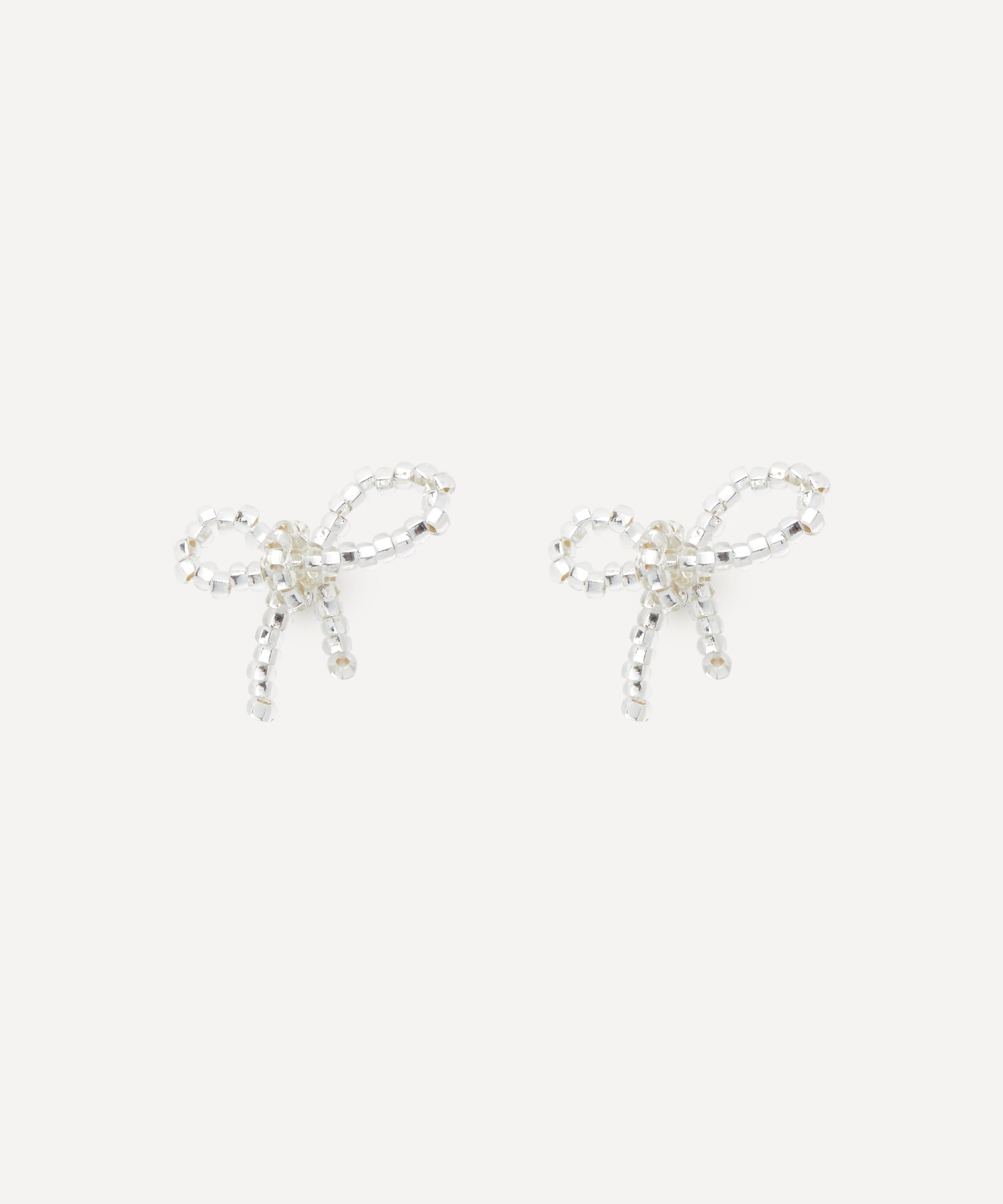 Pura Utz Sterling Silver Mini Bow Stud Earrings