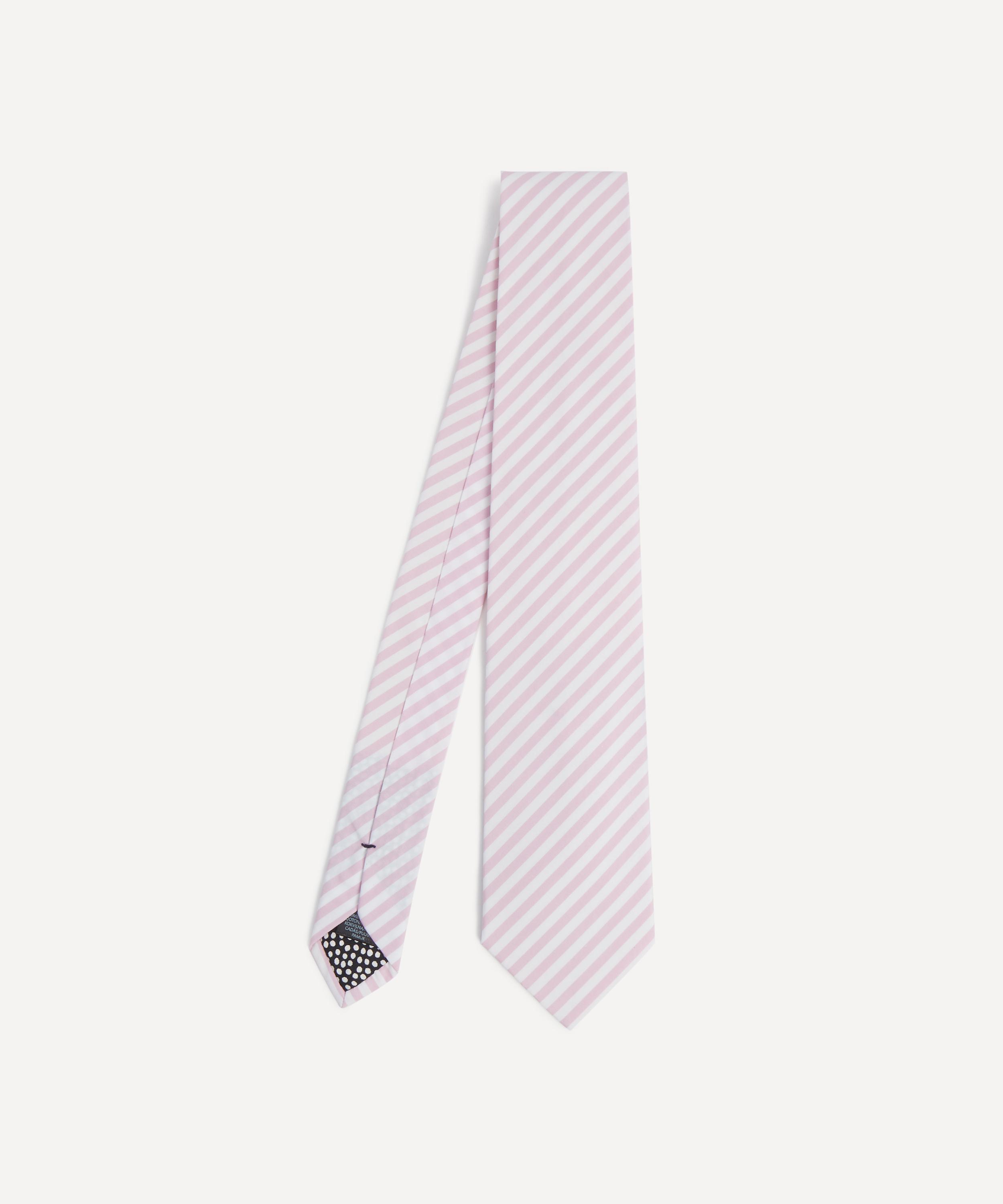 Paul Smith Mens Stripe Cotton Tie Pink