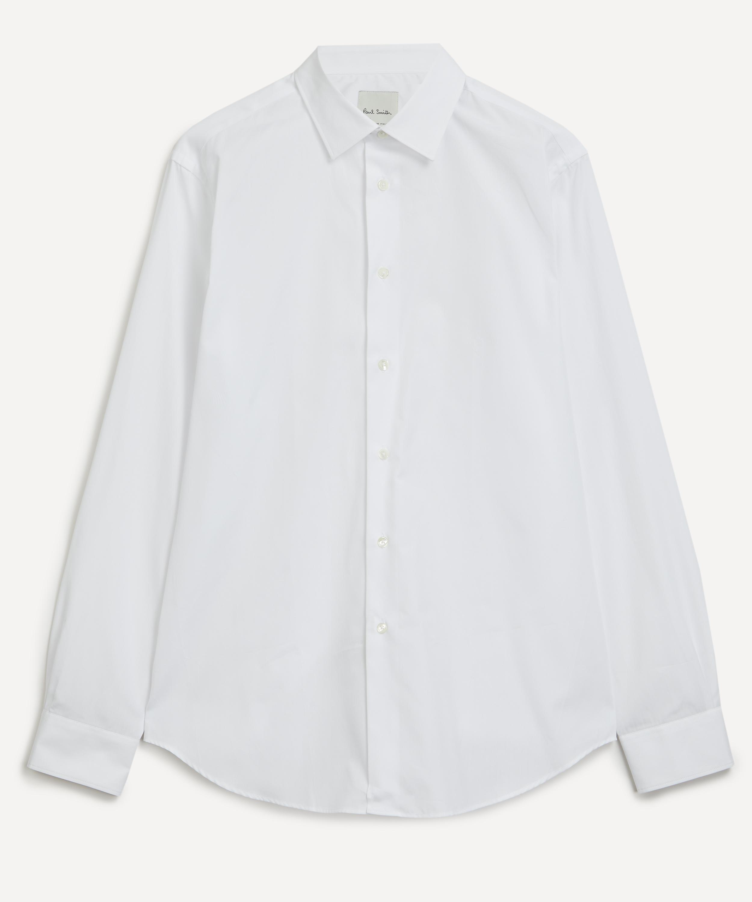 PAUL SMITH PAUL SMITH MENS WHITE REGULAR FIT COTTON SHIRT 