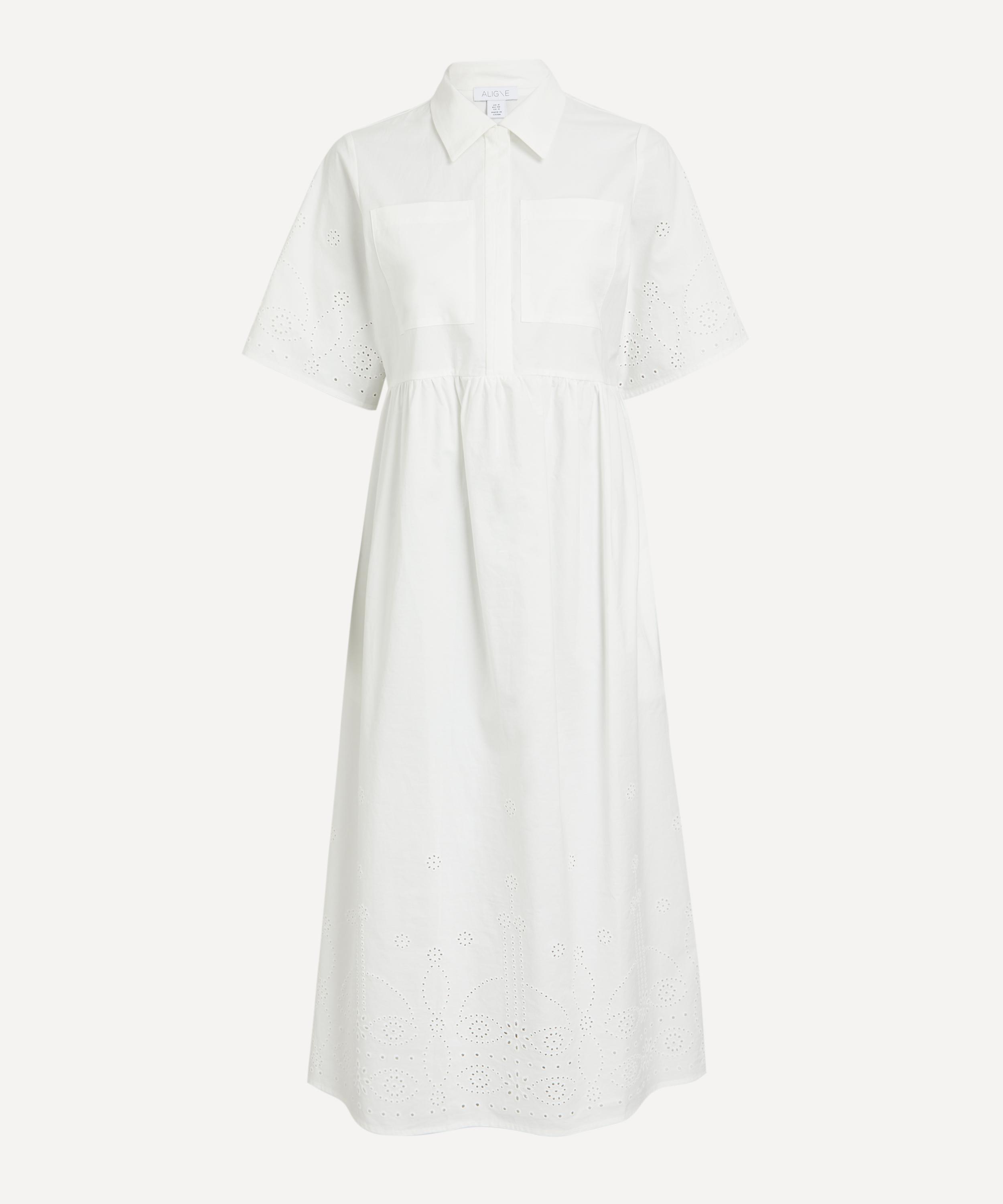 Aligne Women's Gabriella Short Sleeve Broderie Dress