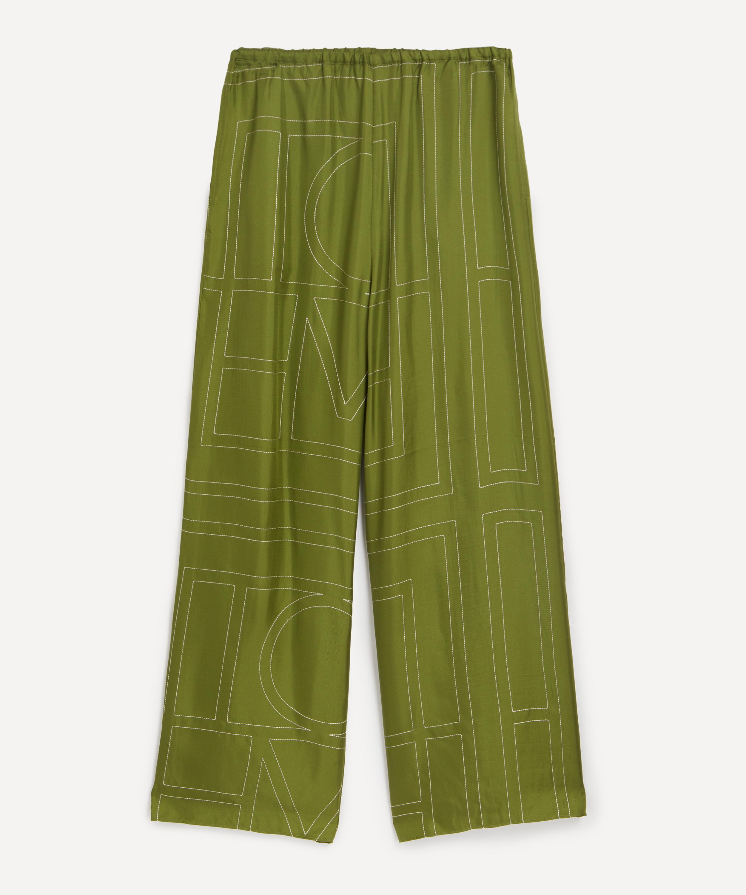 Totême Toteme Women's Monogram Silk Pyjama Bottoms