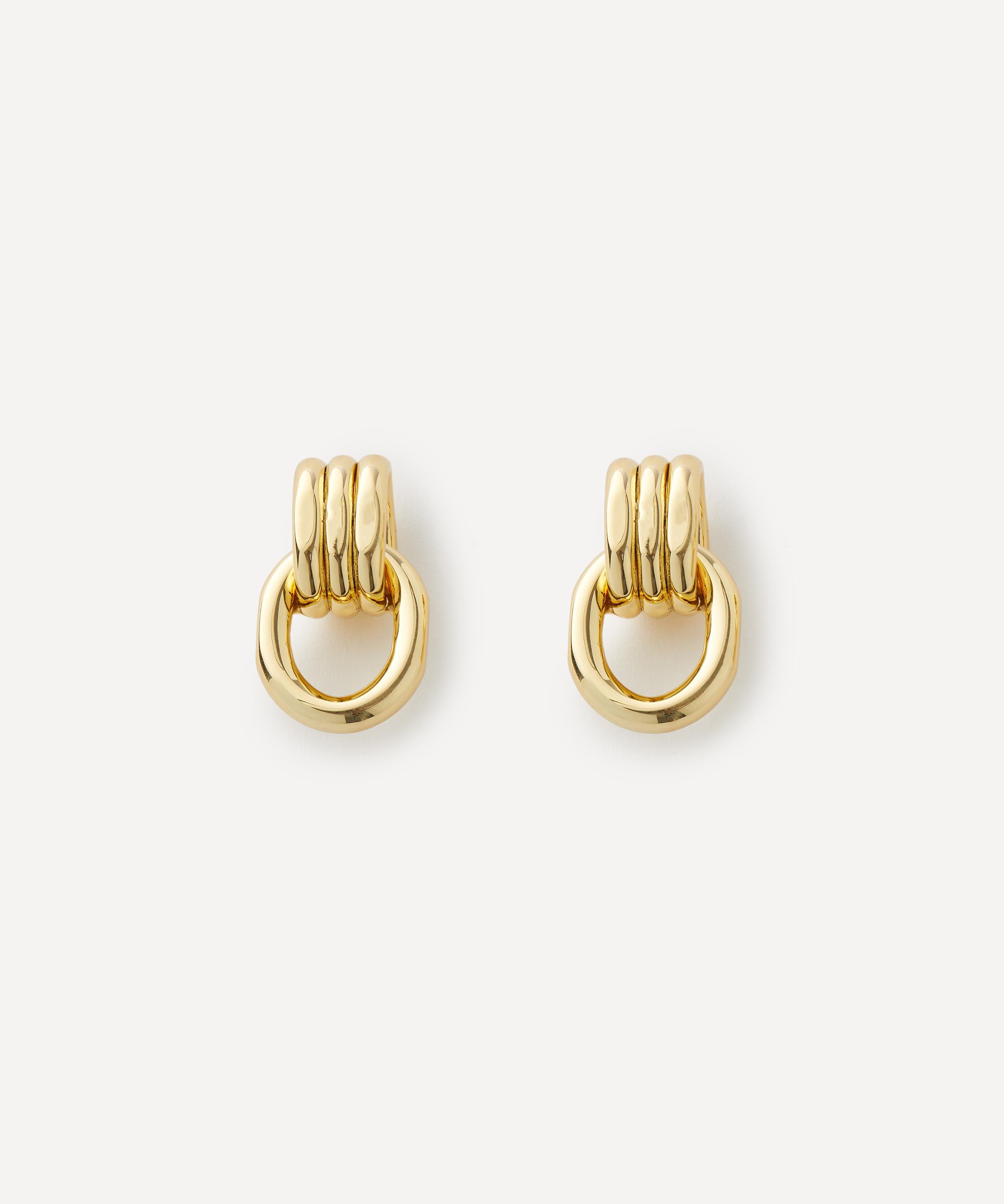 Martha Calvo 14ct Gold-plated Elsa Drop Earrings In Gold