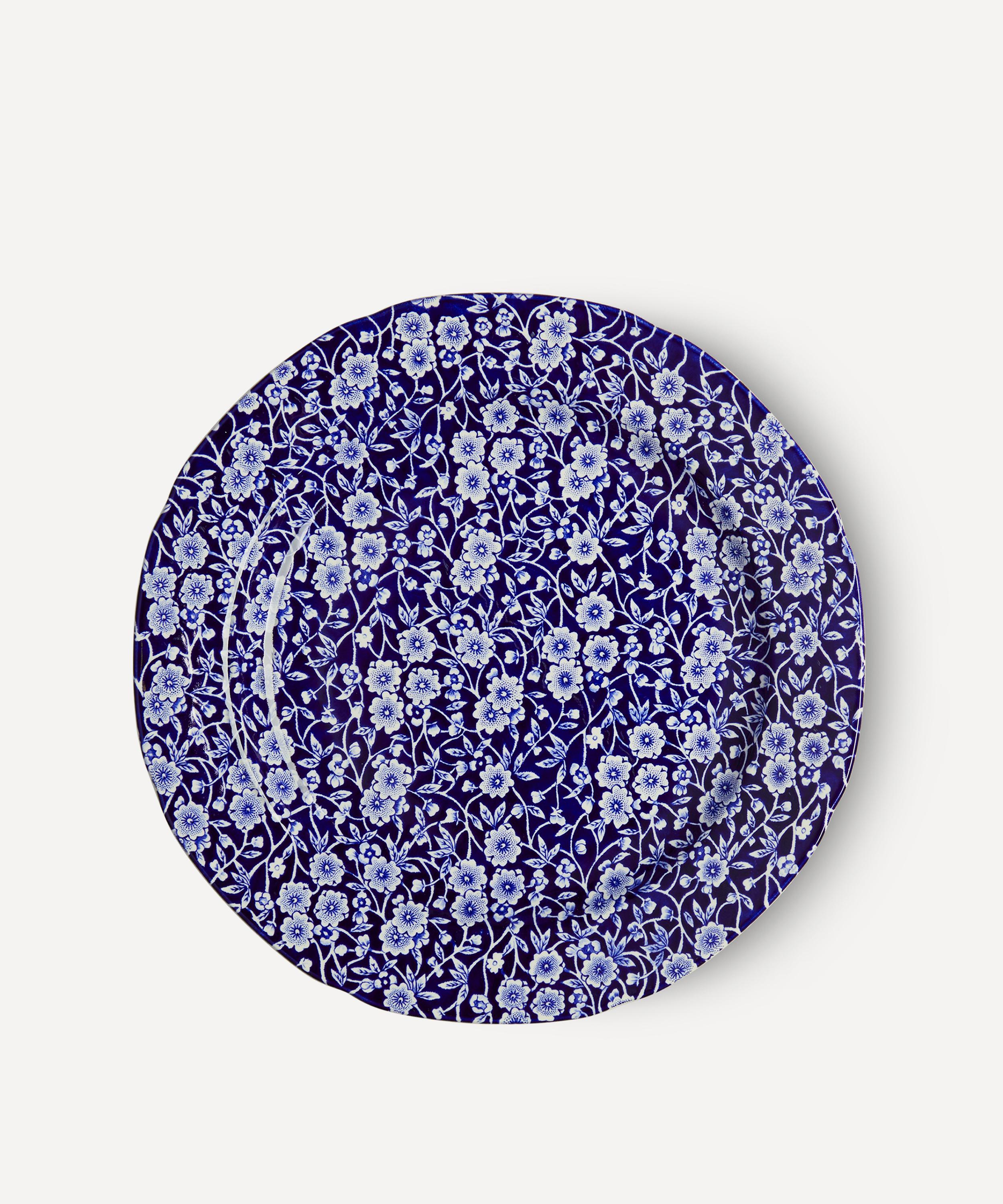 Burleigh Blue Calico 26cm Plate Set Of 4
