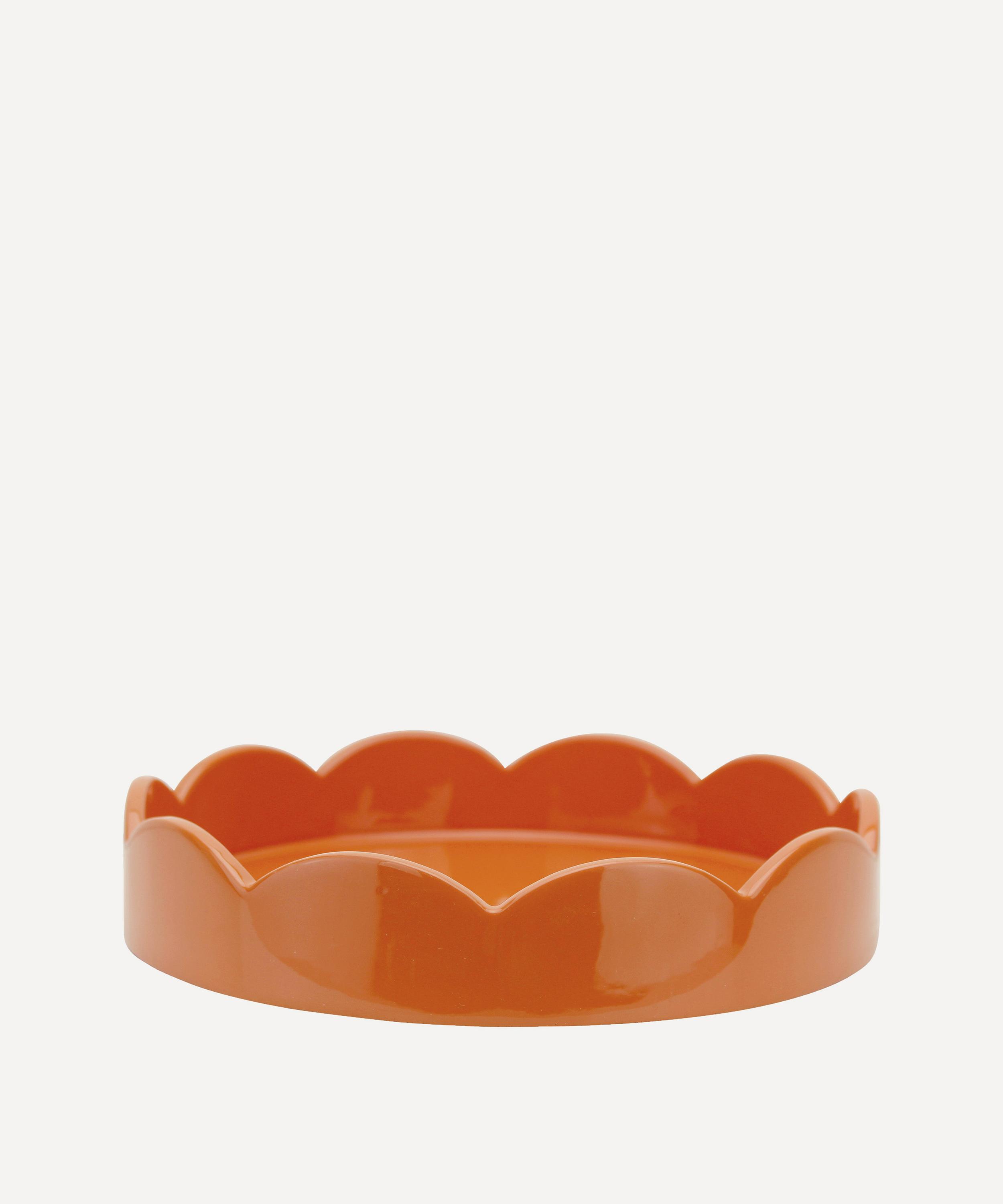 Addison Ross Small Round Lacquer Scallop Tray