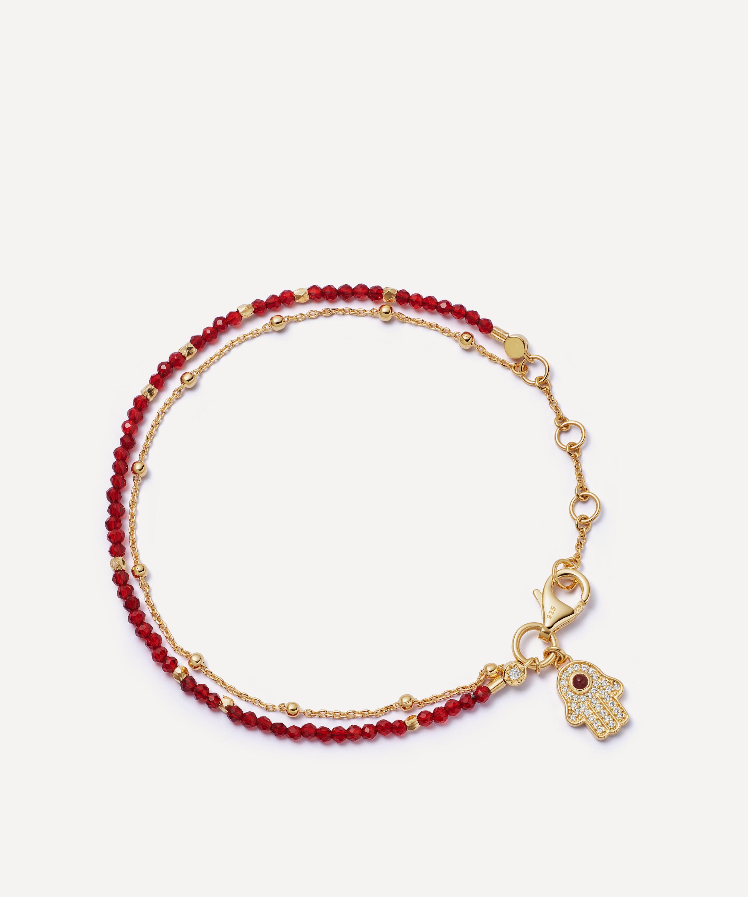 Astley Clarke 18ct Gold-plated Vermeil Silver Fine Biography Multi Gemstone Compass Bracelet In Gold