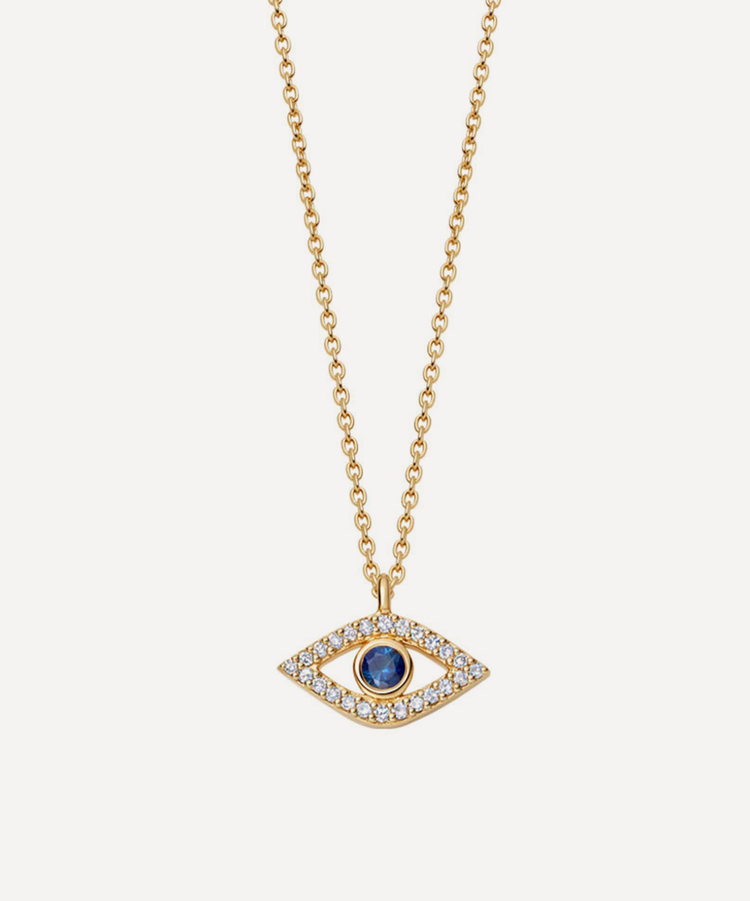 Astley Clarke 14ct Gold Icon Aura Evil Eye Pendant Necklace