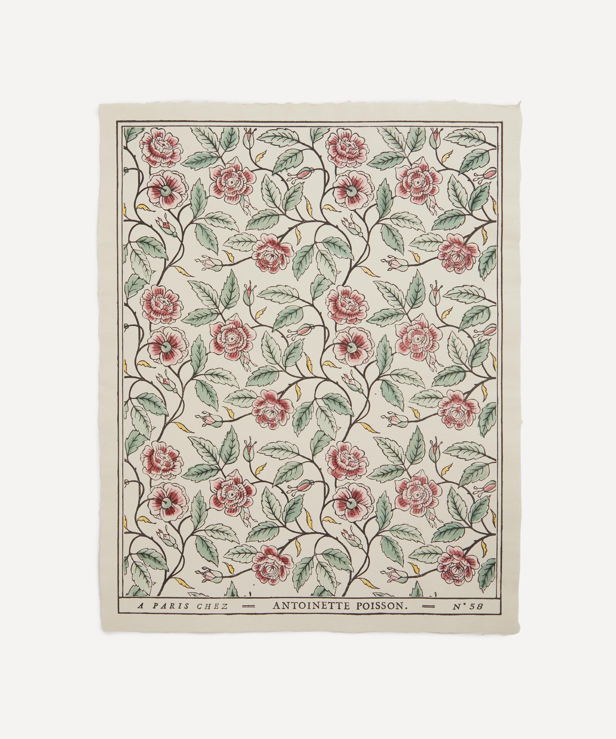 Antoinette Poisson 58a Buisson De Roses Domino Paper Print