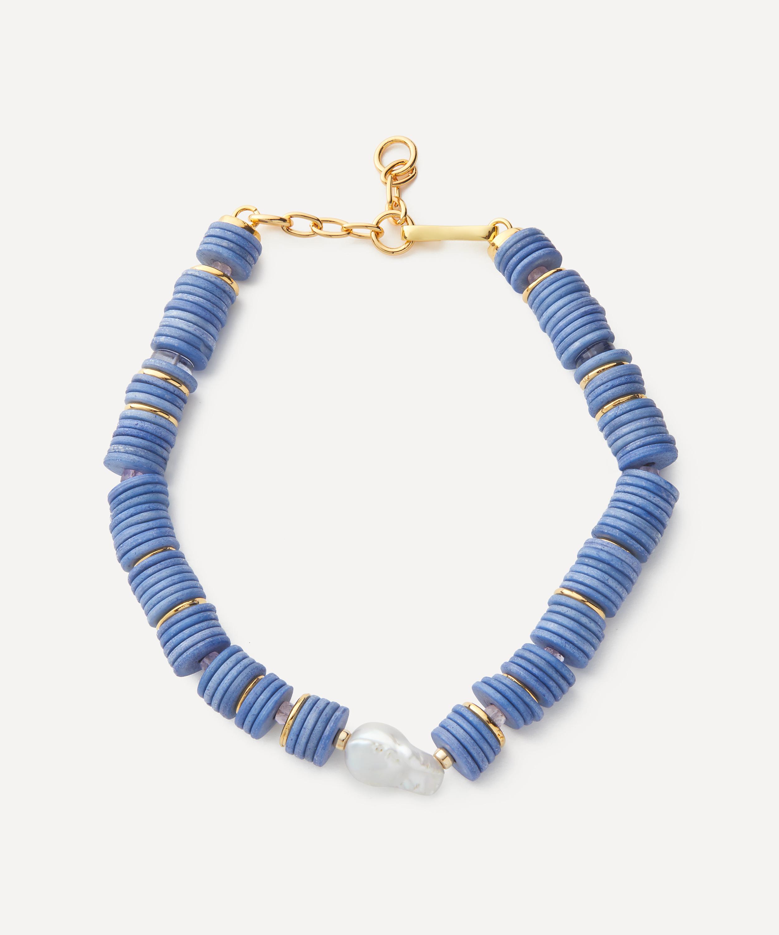 Shop Lizzie Fortunato Gold-plated Bilbao Collar Bead Necklace