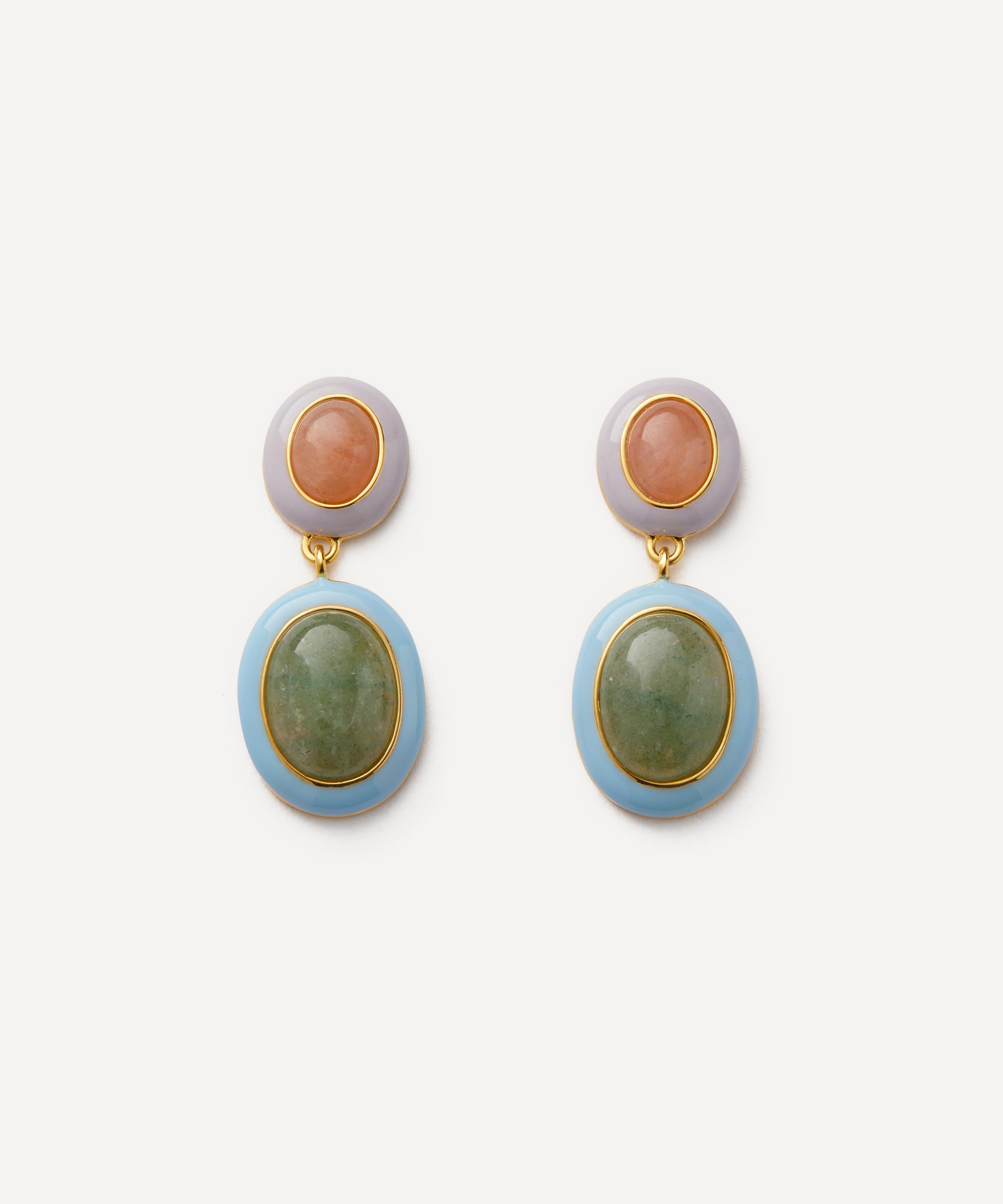 Shop Lizzie Fortunato Gold-plated Papaya Drop Earrings