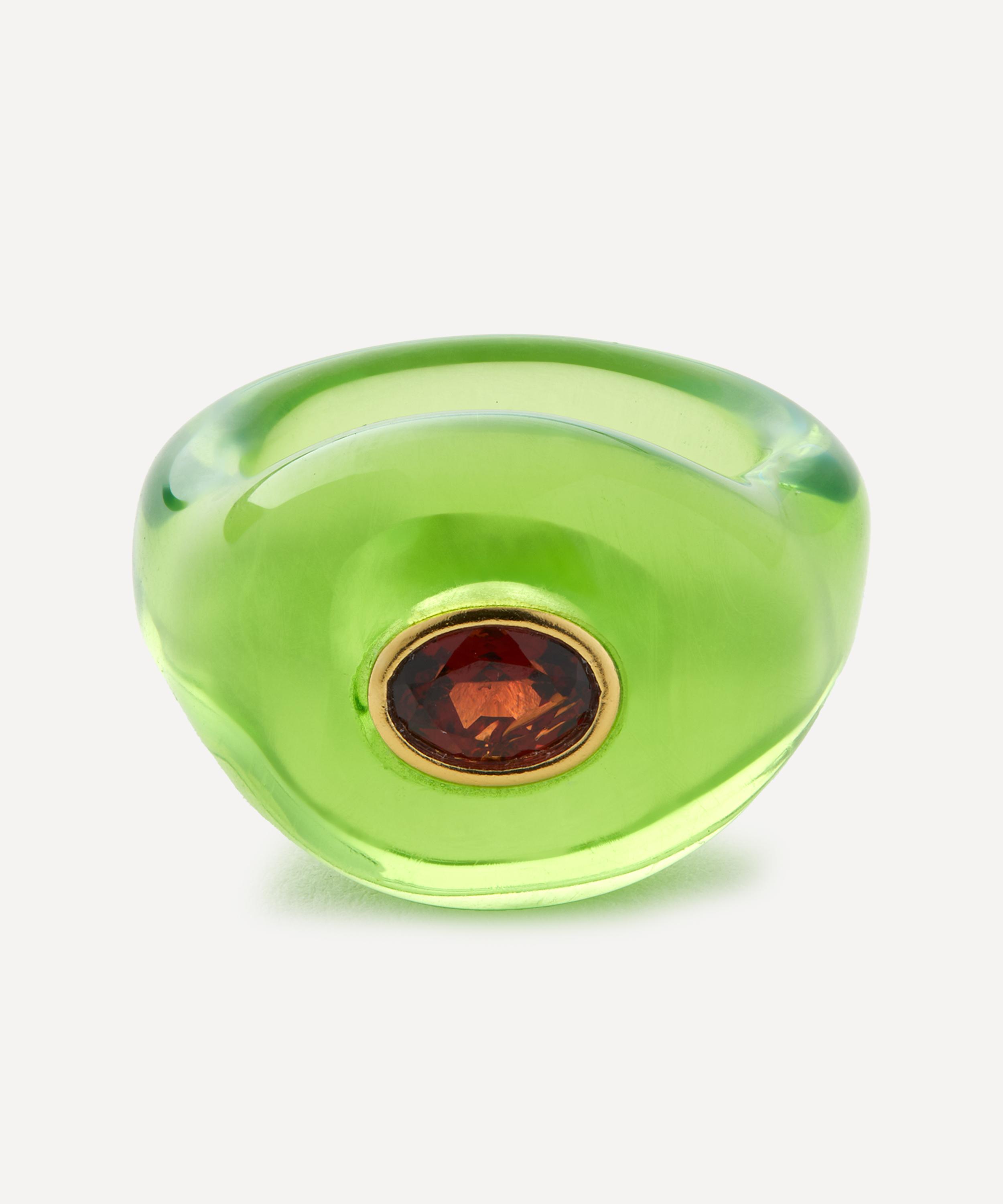 LIZZIE FORTUNATO LIZZIE FORTUNATO GOLD-PLATED MONUMENT COCKTAIL RING 