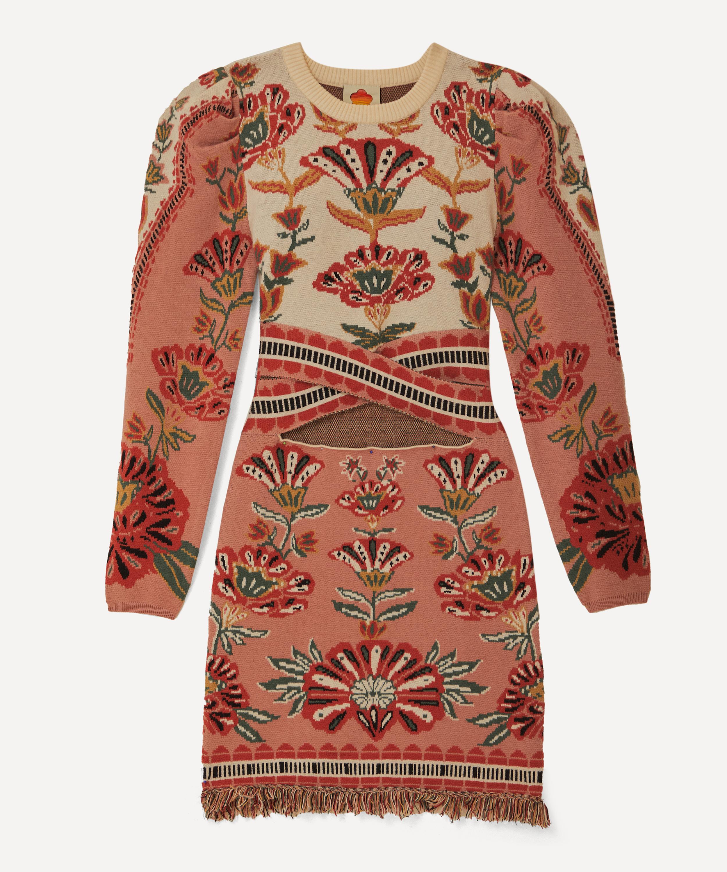 Farm Rio Women's Cream Riad Knit Dress In Multi