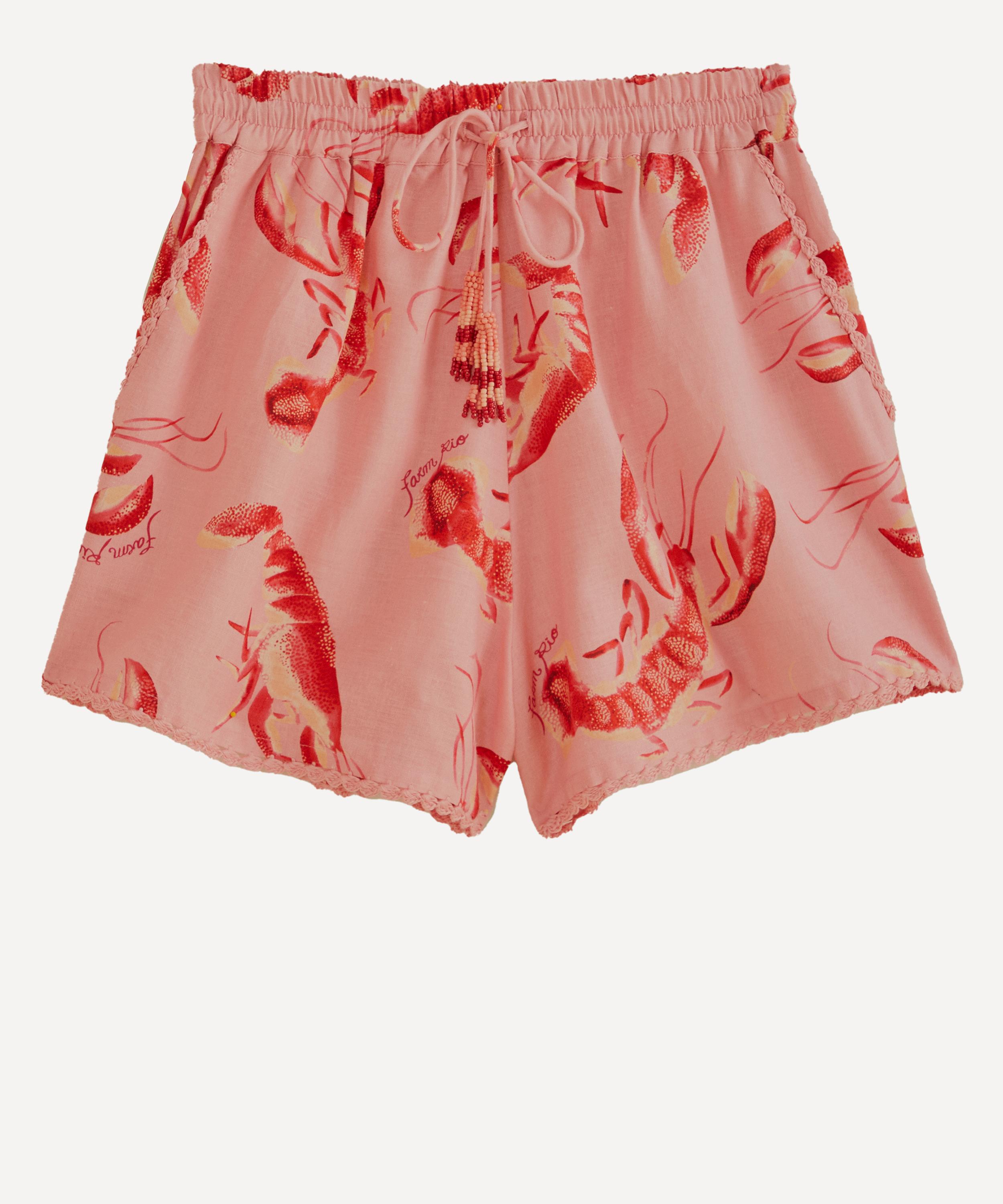 Farm Rio Women's Pink Lobsters Shorts
