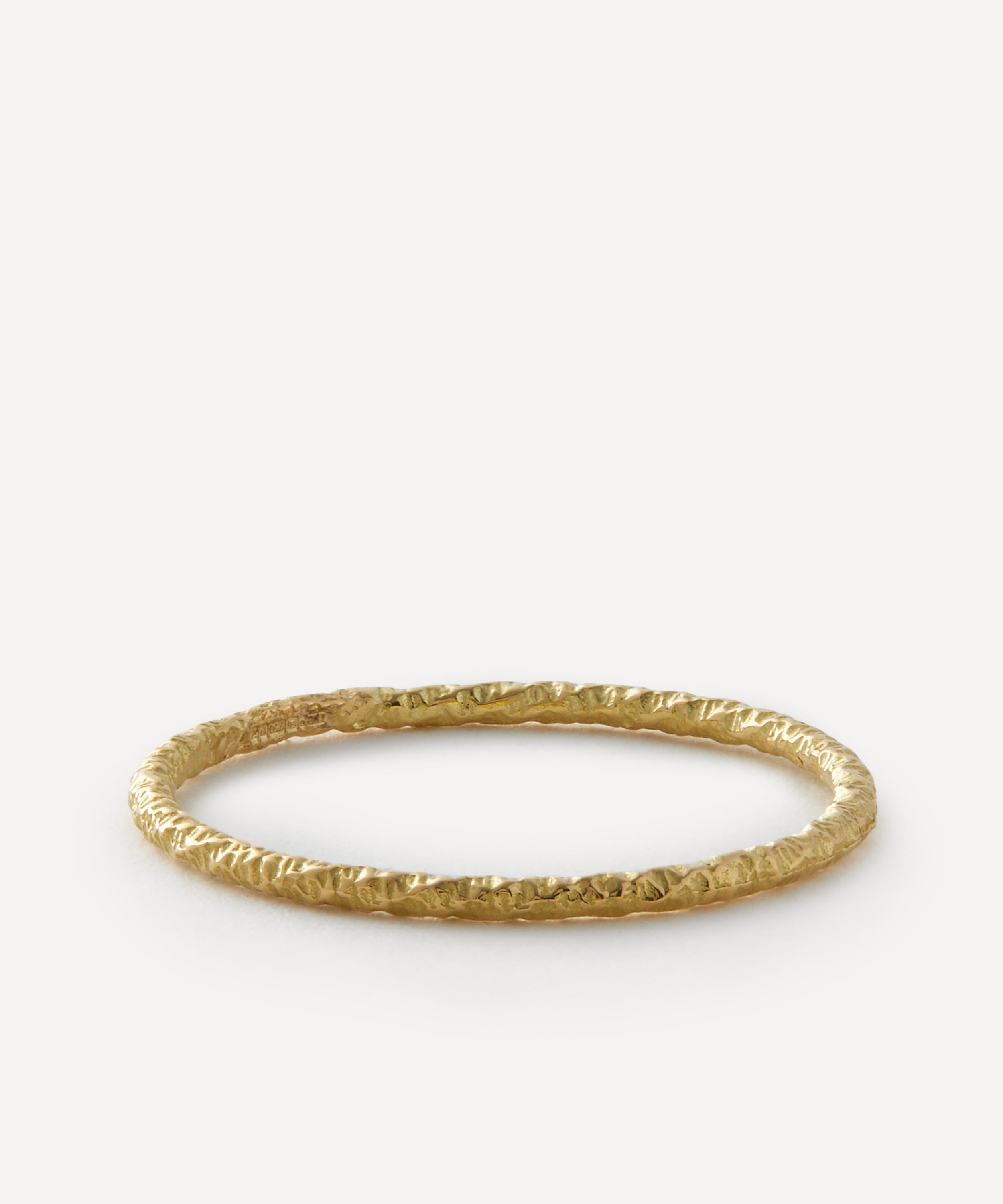 Satomi Kawakita 18ct Gold Homespun Stacking Ring