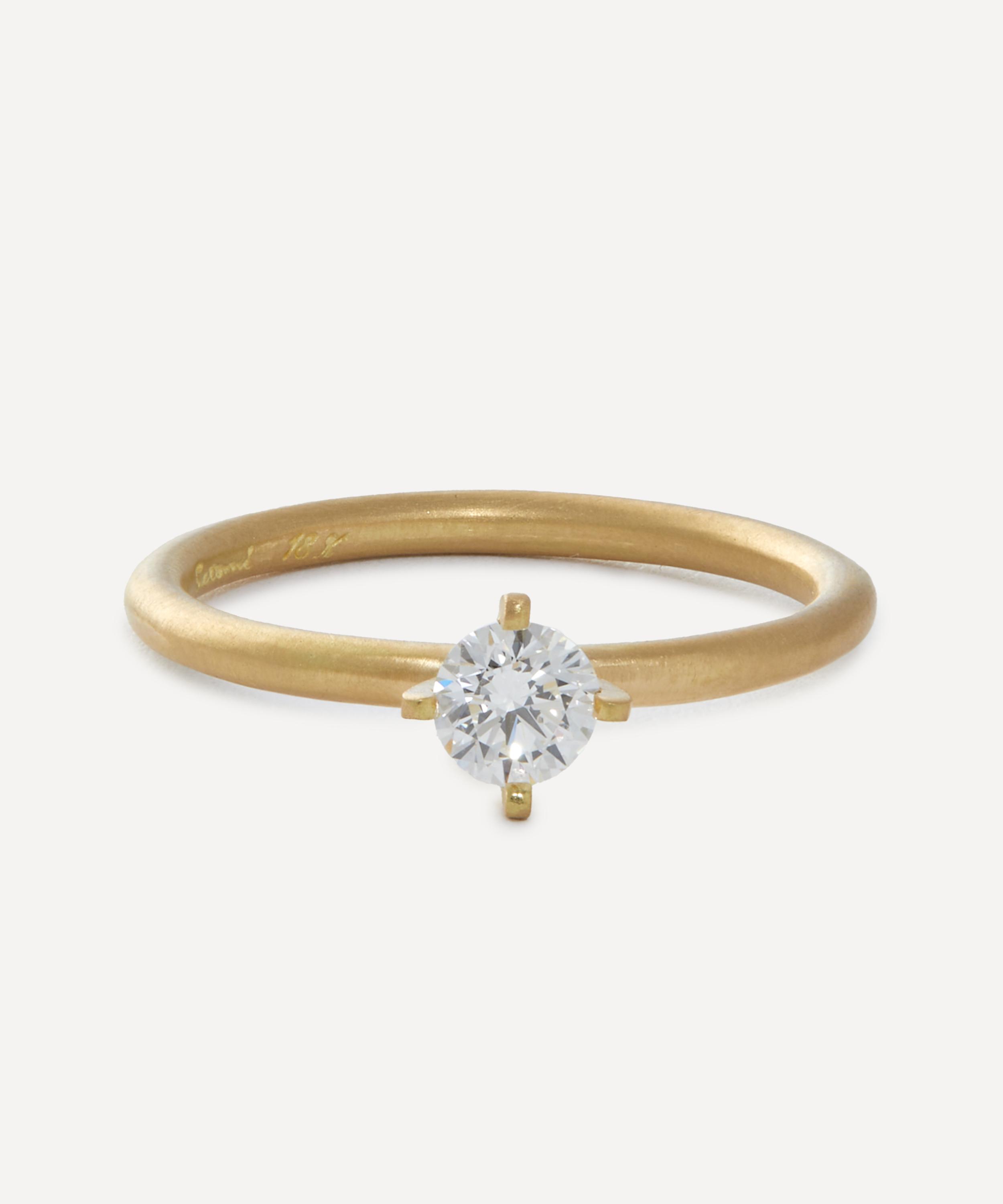 Satomi Kawakita 18ct Gold 4.5mm Noble White Diamond Ring