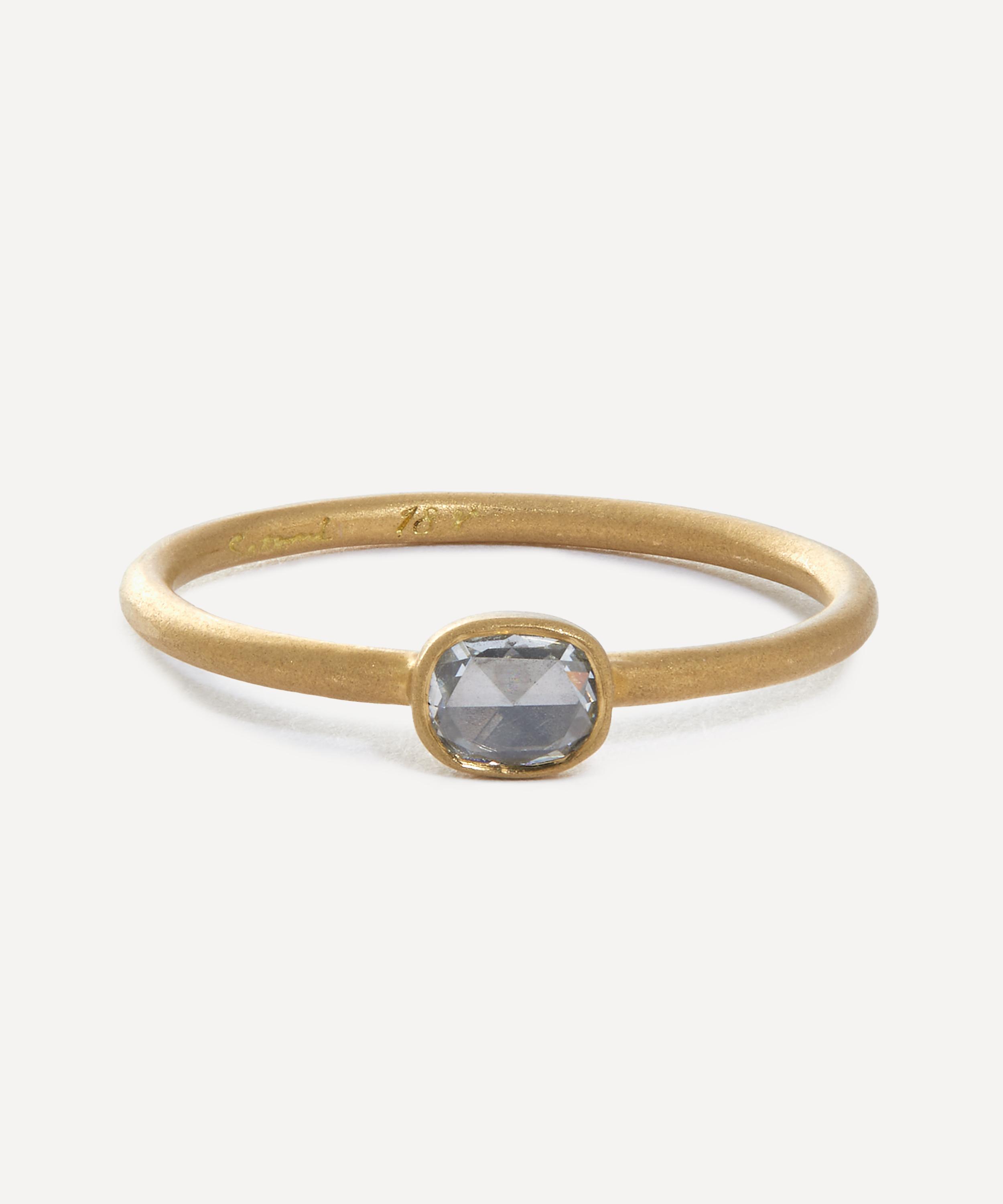 SATOMI KAWAKITA SATOMI KAWAKITA 18CT GOLD ROSE CUT DIAMOND SOLITAIRE RING 