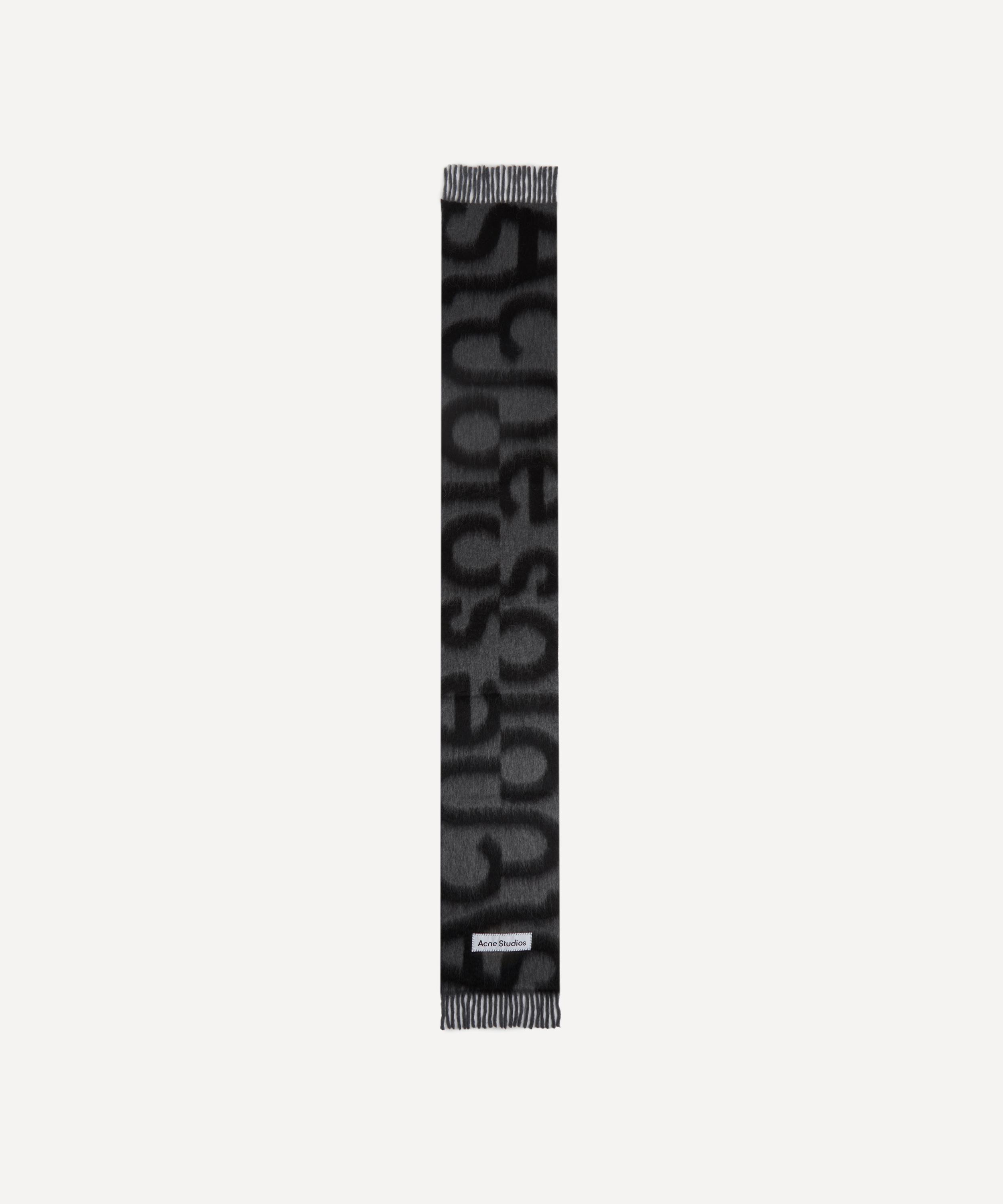 Shop Acne Studios Mens Wool-alpaca Logo Scarf