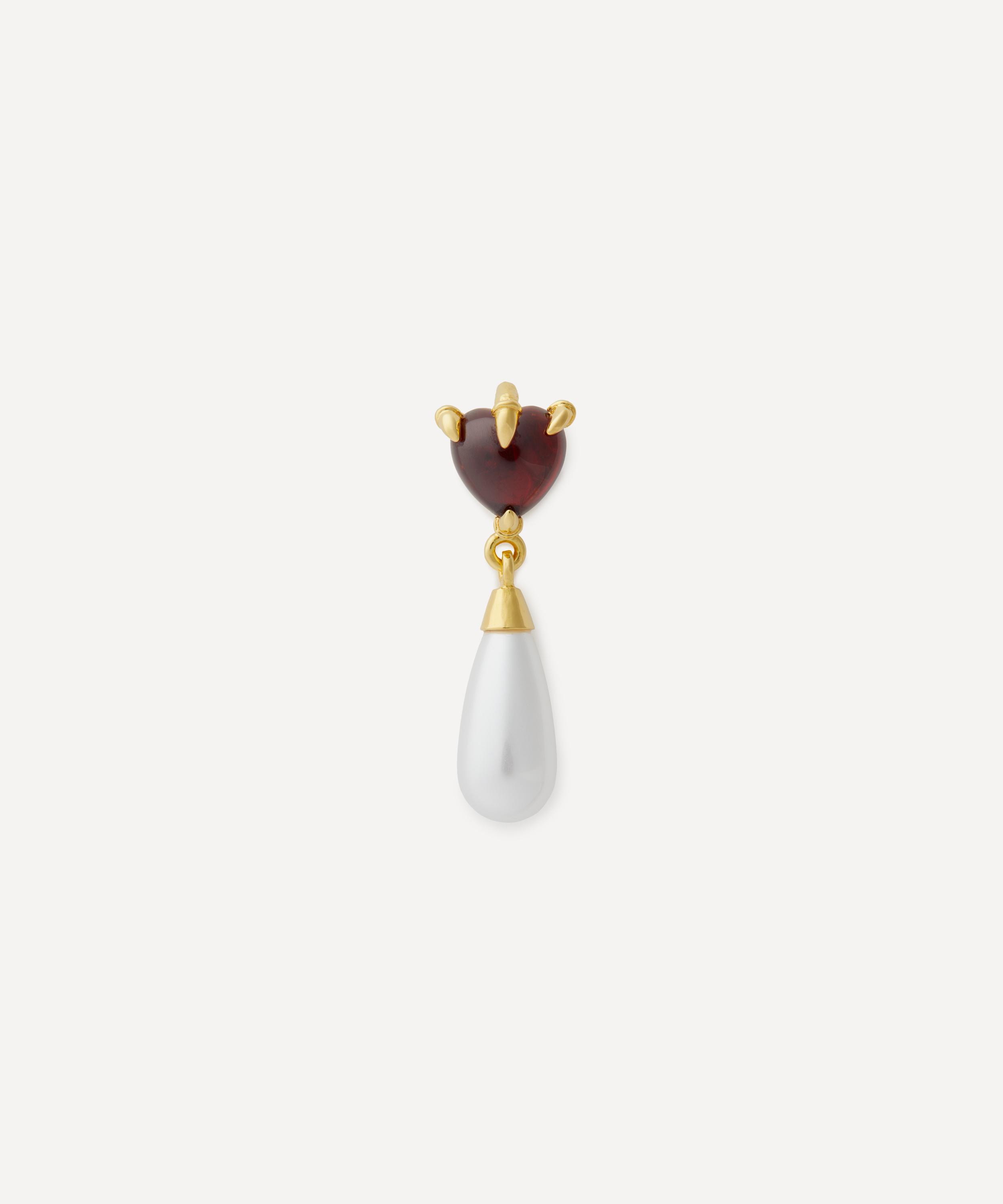 MARIA NILSDOTTER MARIA NILSDOTTER 18CT GOLD-PLATED CLAW DROP EARRING 