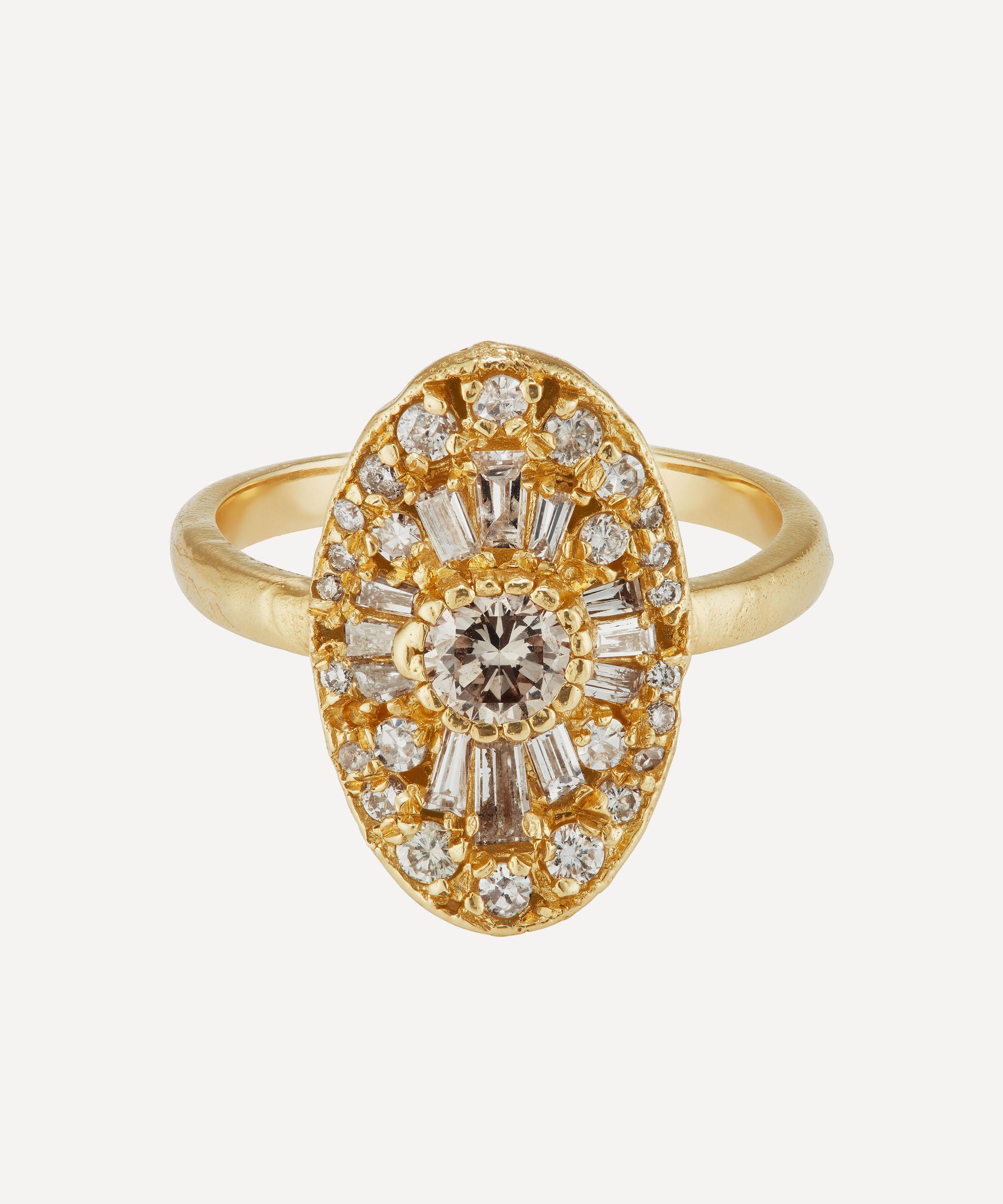 Ellis Mhairi Cameron 14ct Gold Oval Scatter Legacy Cocktail Ring