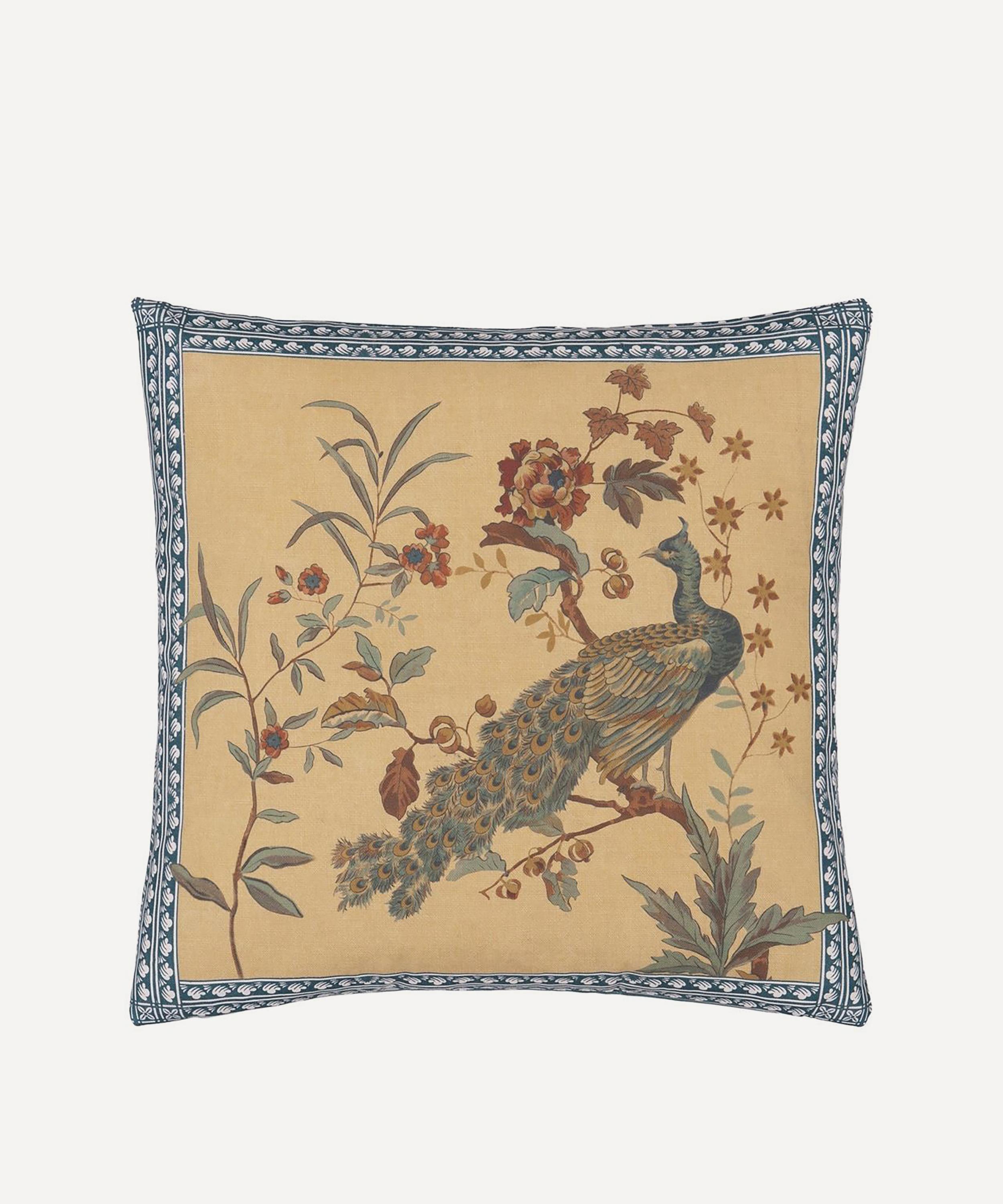 John Derian Peacock Toile Cushion
