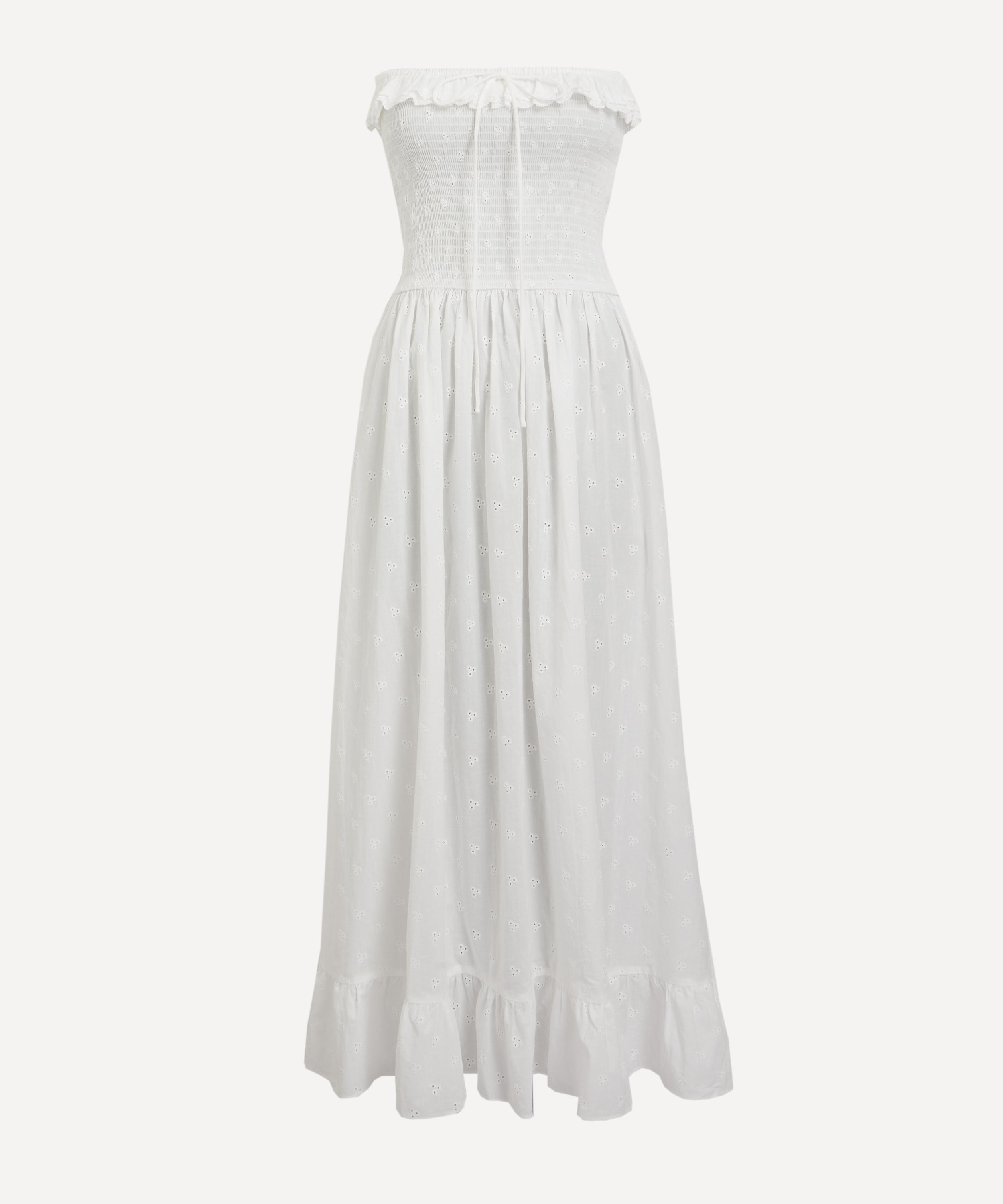 Solid & Striped Women's The Eyelet Nicole Dress White Small