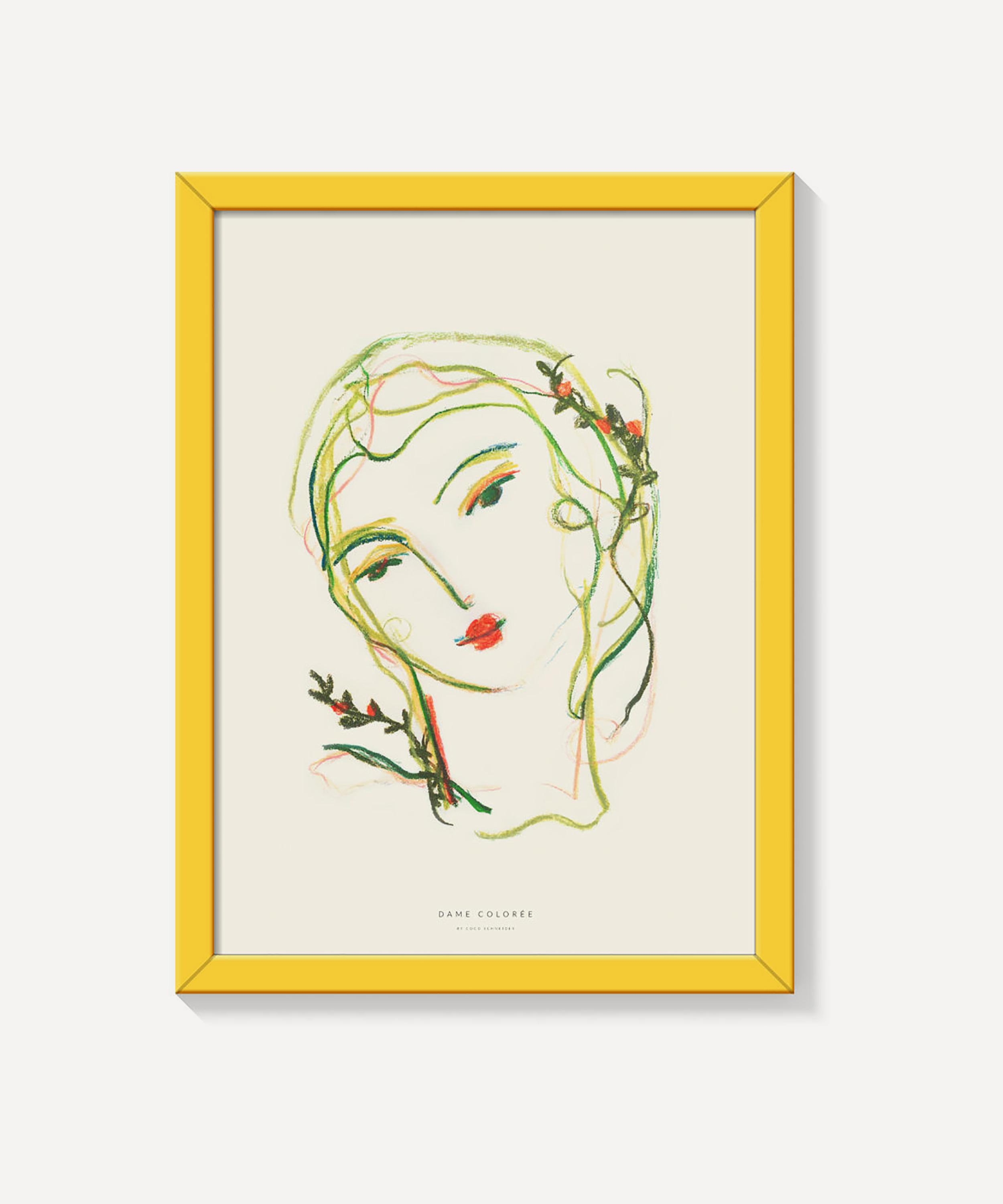 Pstr Studio Coco Schneider Dame Coloree Framed Print