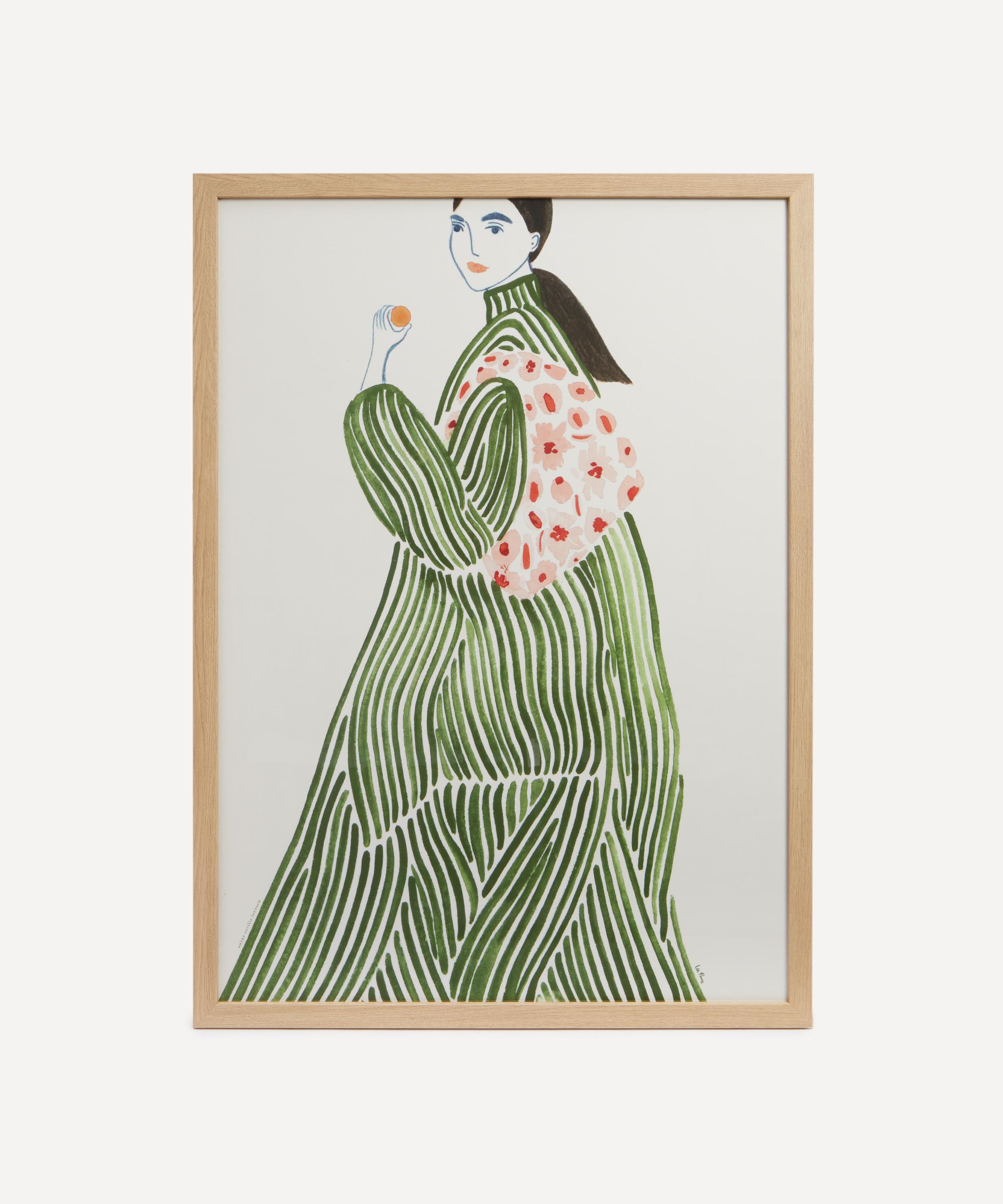 Pstr Studio Green Coat La Poire Framed Print