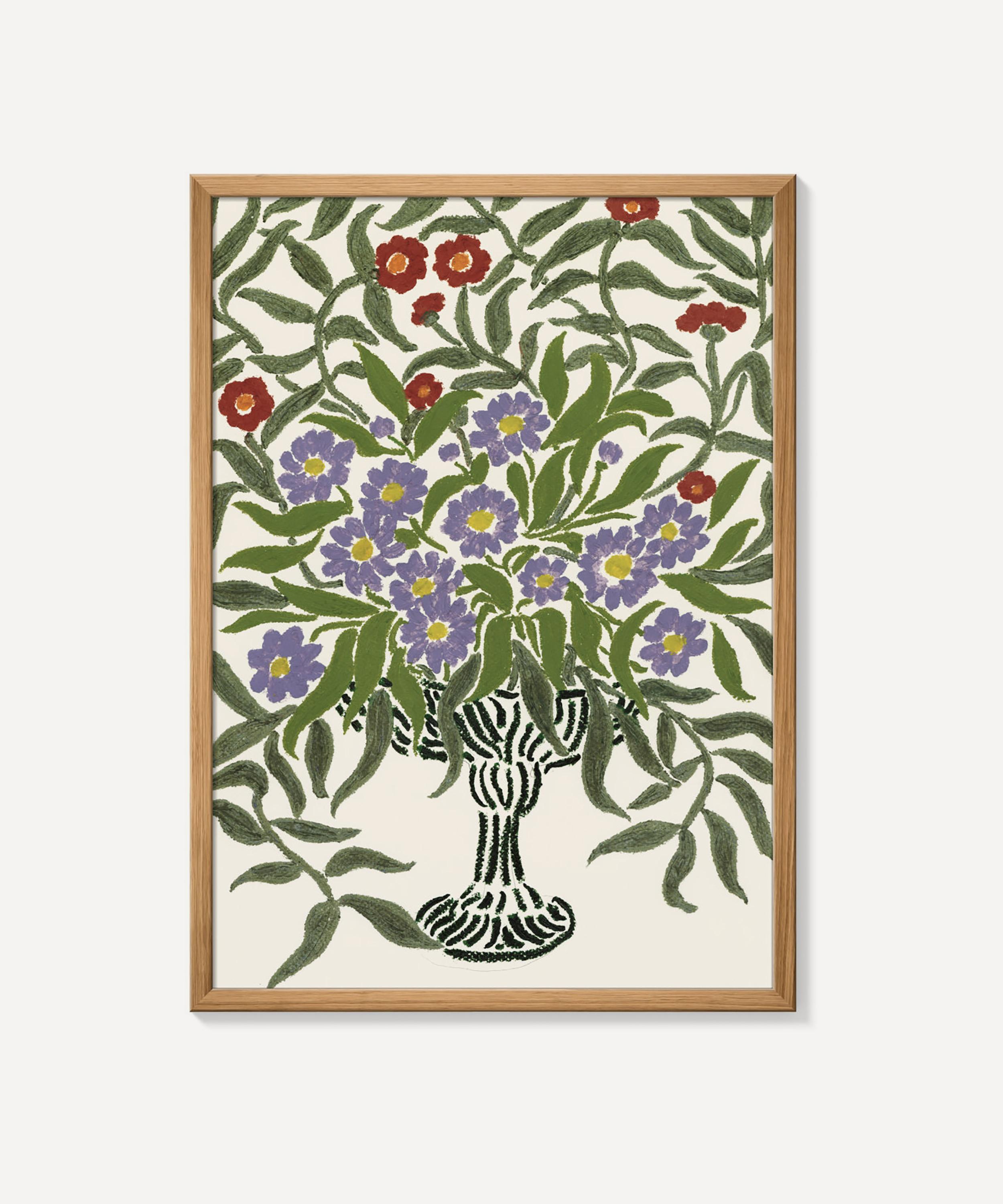 Pstr Studio Purple Asters La Poire Framed Print