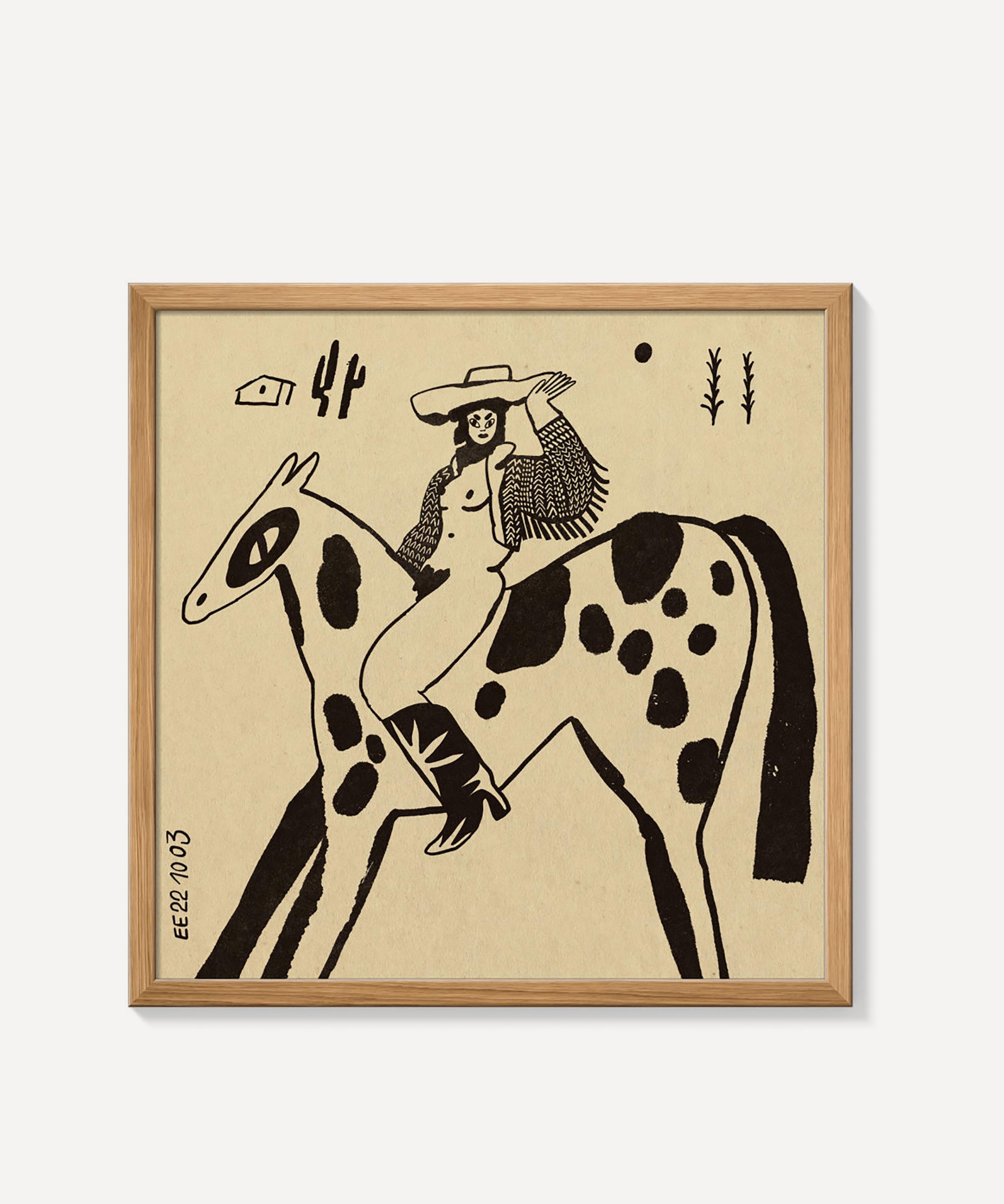 Pstr Studio Eniko Eged Cowgirl Framed Print