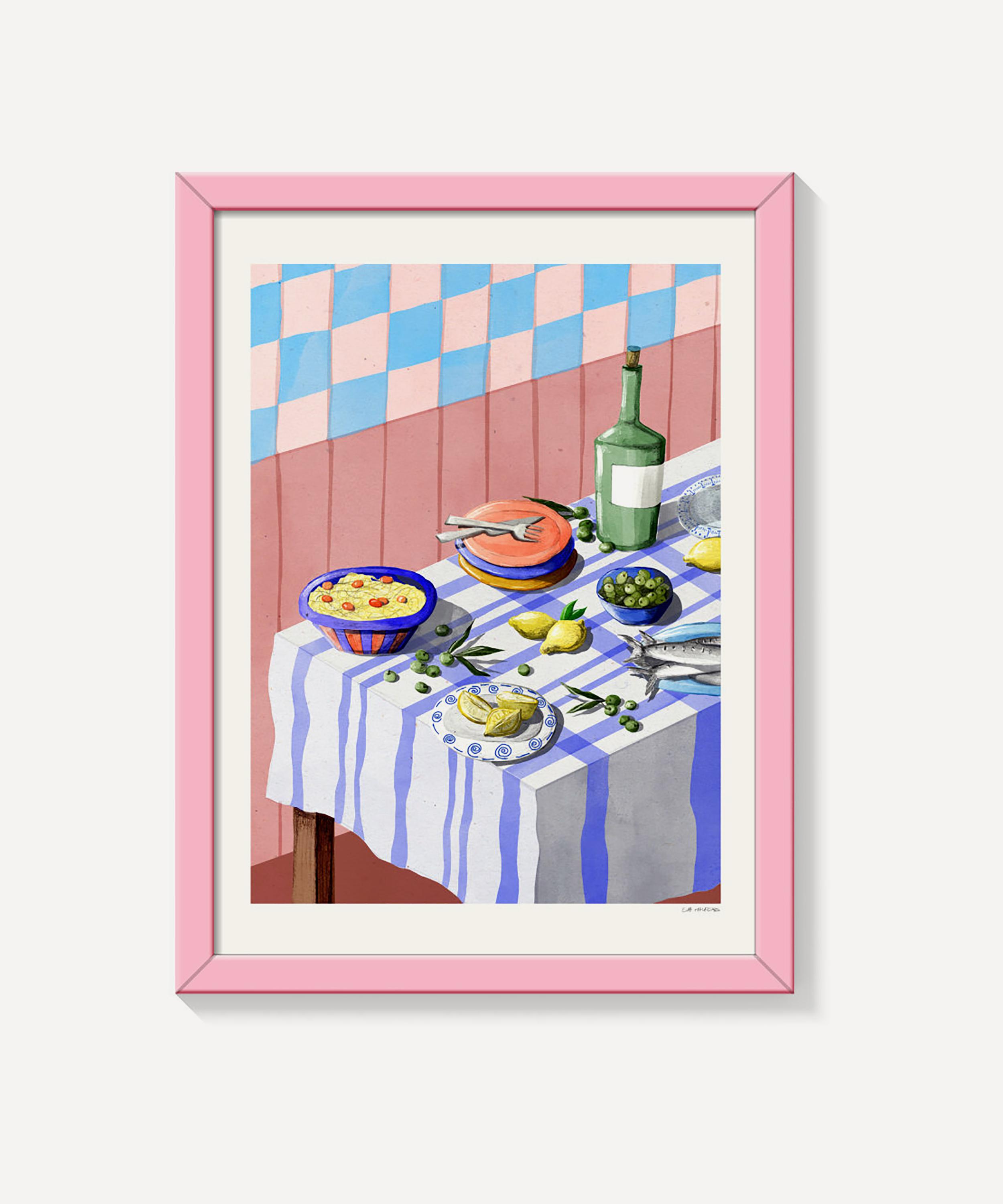 Pstr Studio Eva Halfers Pink Tapas Print