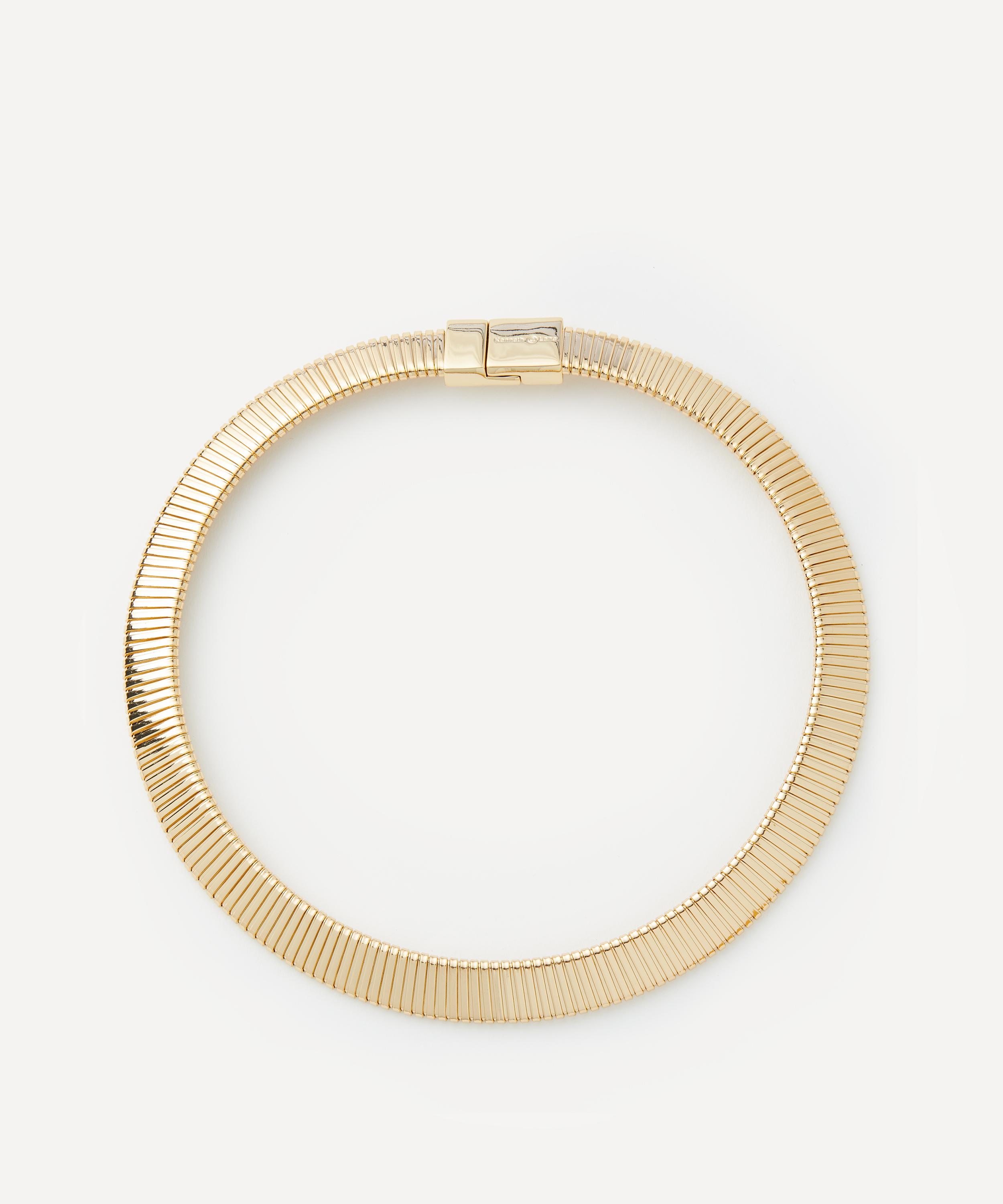 Kenneth Jay Lane Gold-plated Flat Stretch Collar Necklace