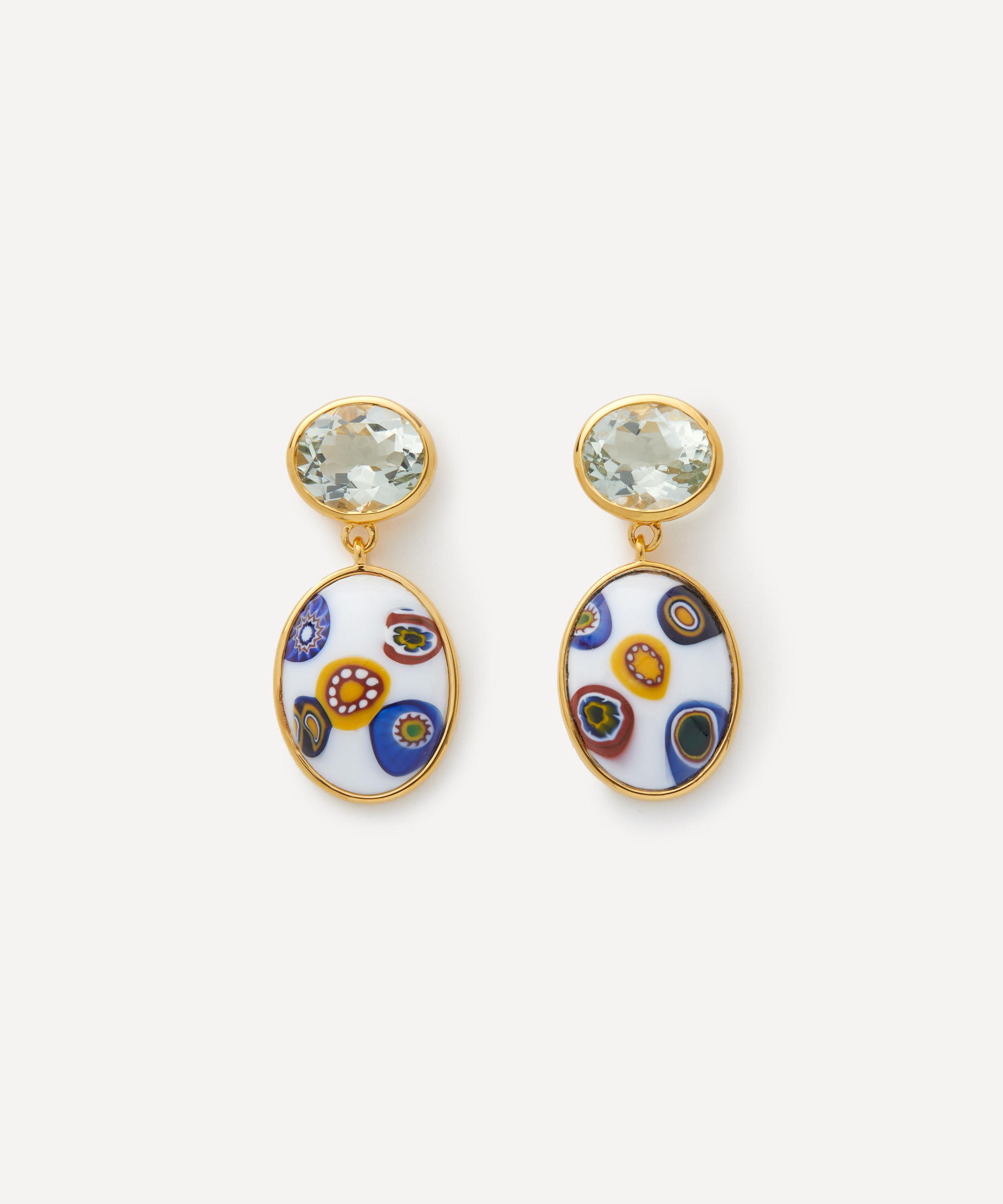 LIZZIE FORTUNATO LIZZIE FORTUNATO GOLD-PLATED MURANO MUSE DROP EARRINGS 