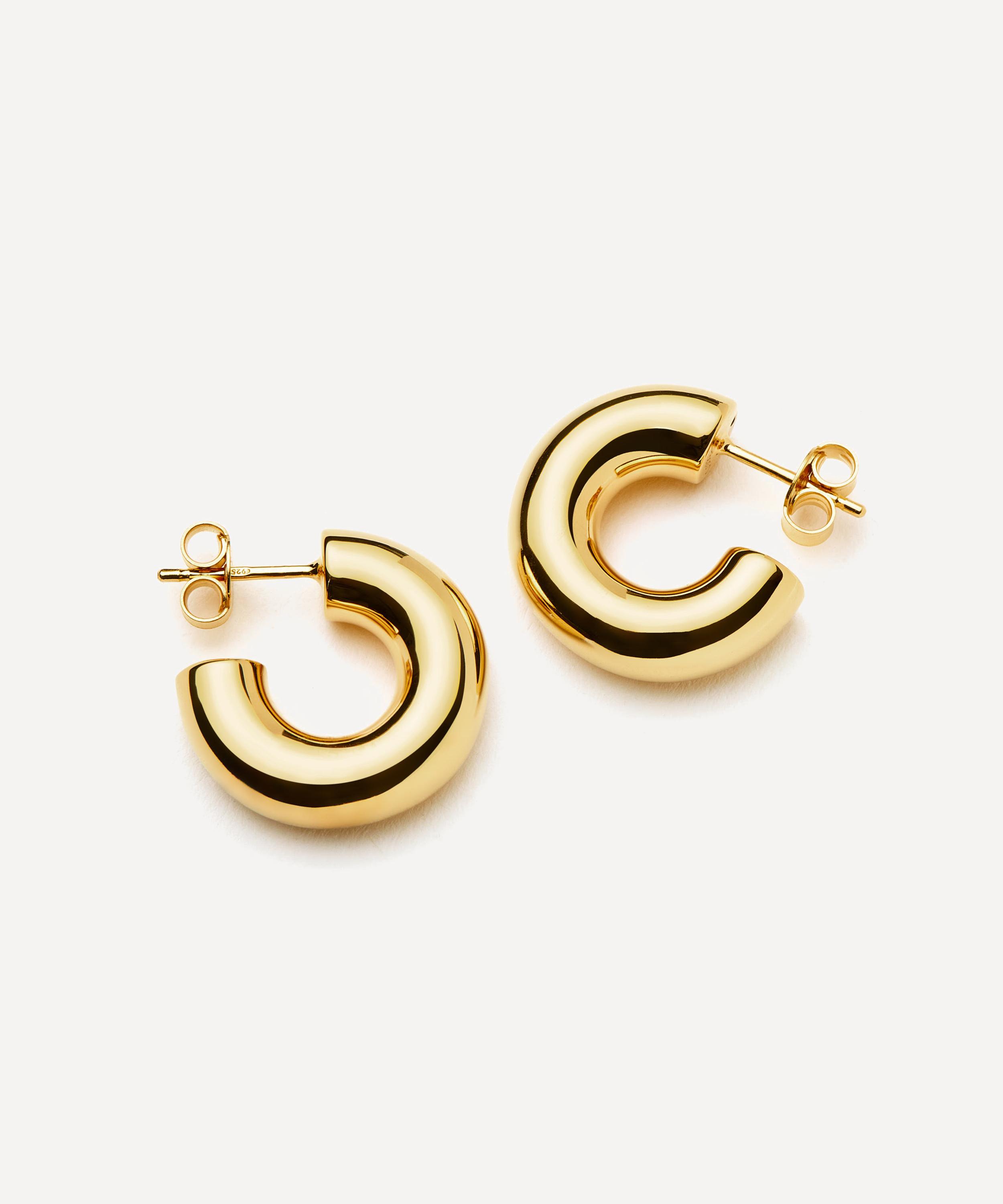 Missoma 18ct Gold-plated Vermeil Silver Chubby Mini Hoop Earrings In Gold