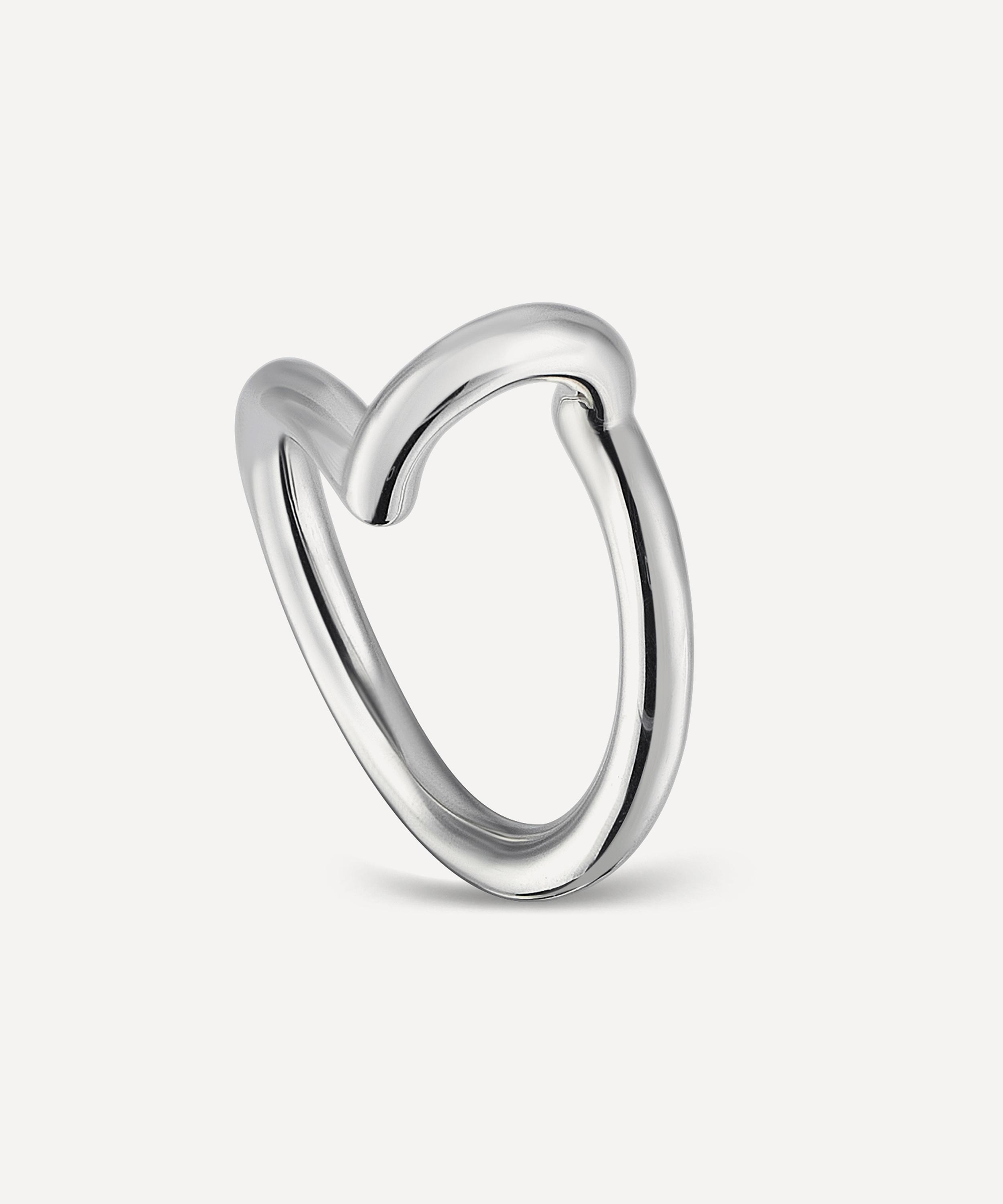 Kloto Mens Sterling Silver Loop Ring 11 Luxury Christmas Gift / Present