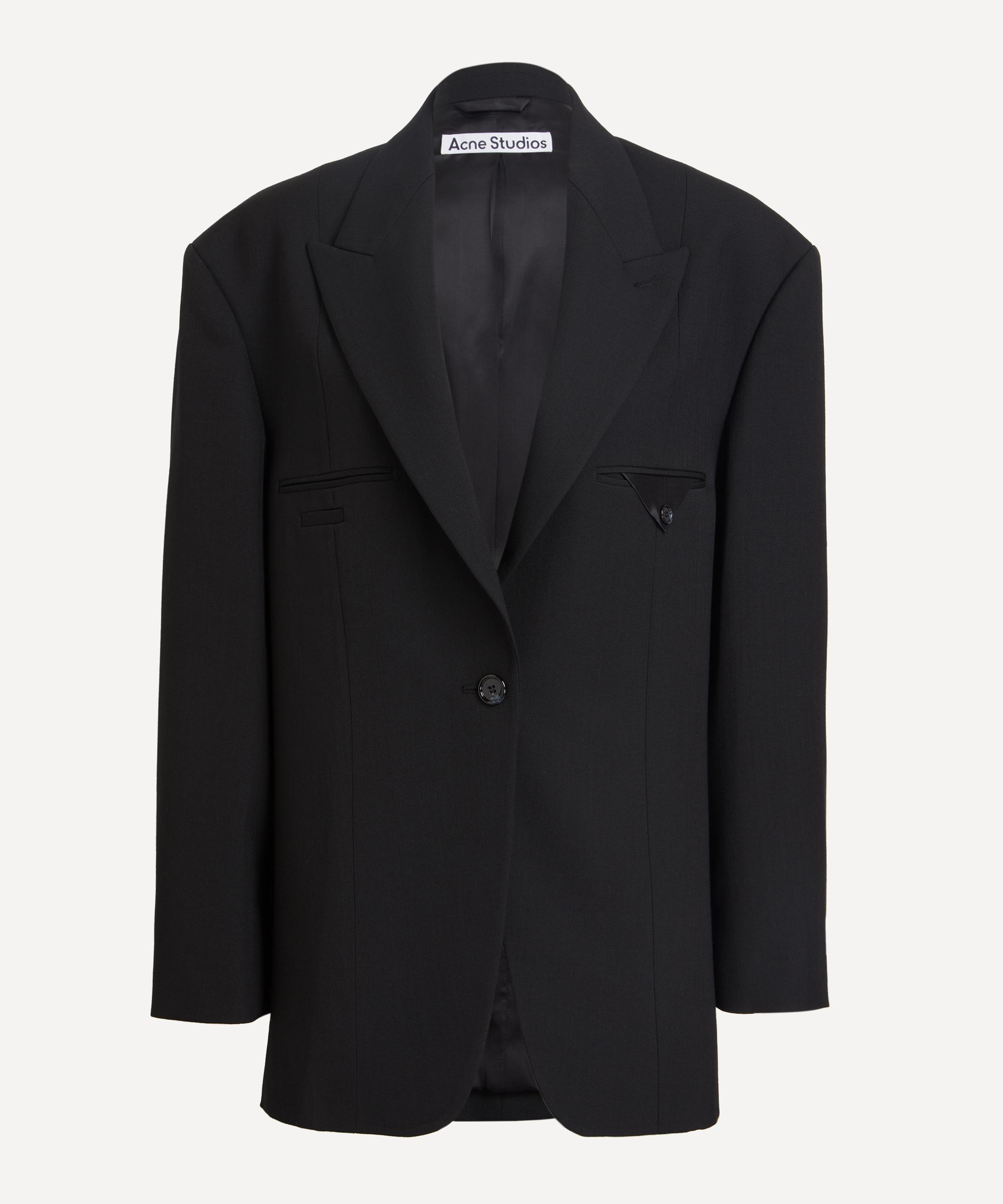 Acne Studios Women's Tailored Single-Breasted Suit Jacket Black 14