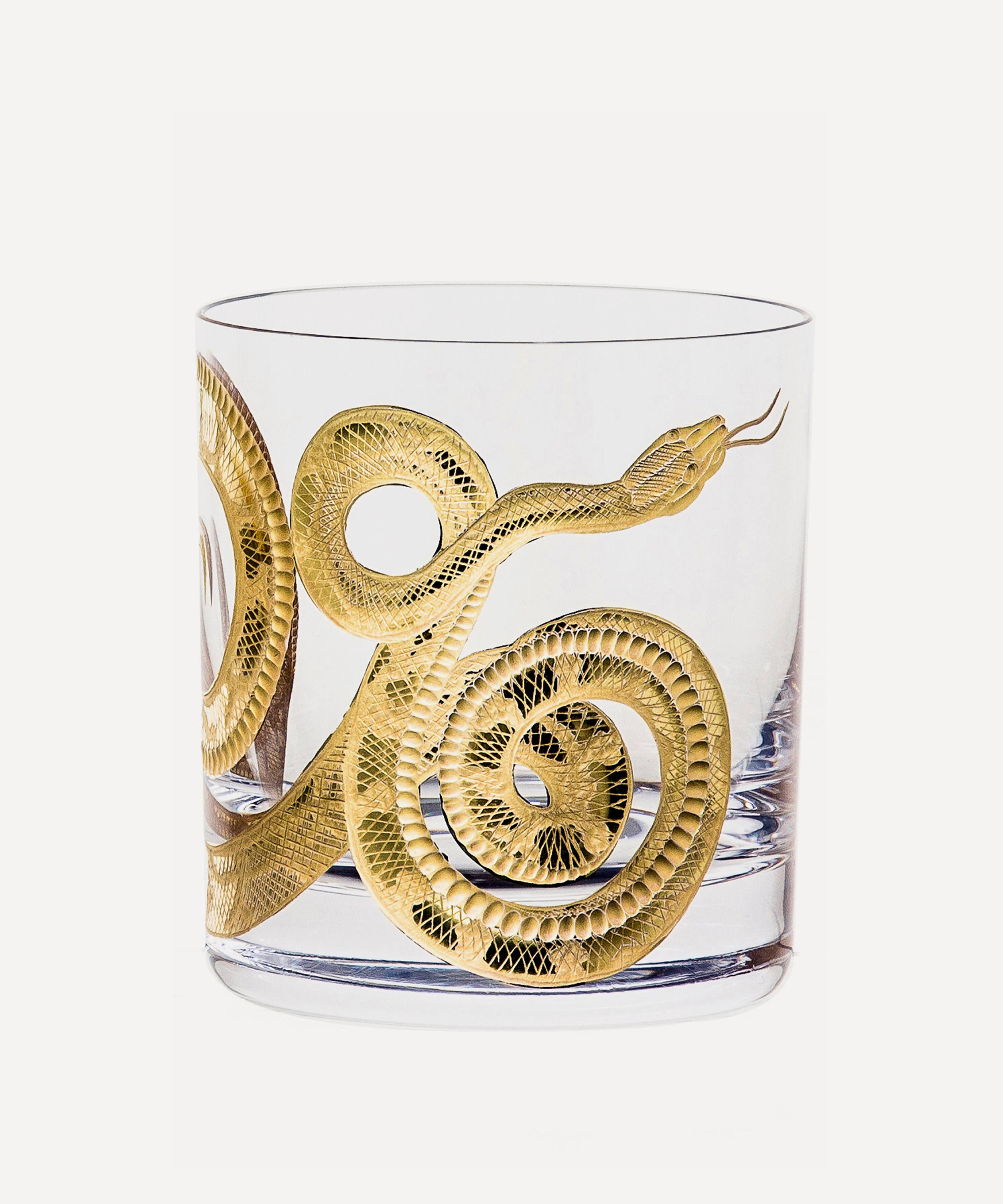 Artel Gilded Snake Double Old Fashioned Glass