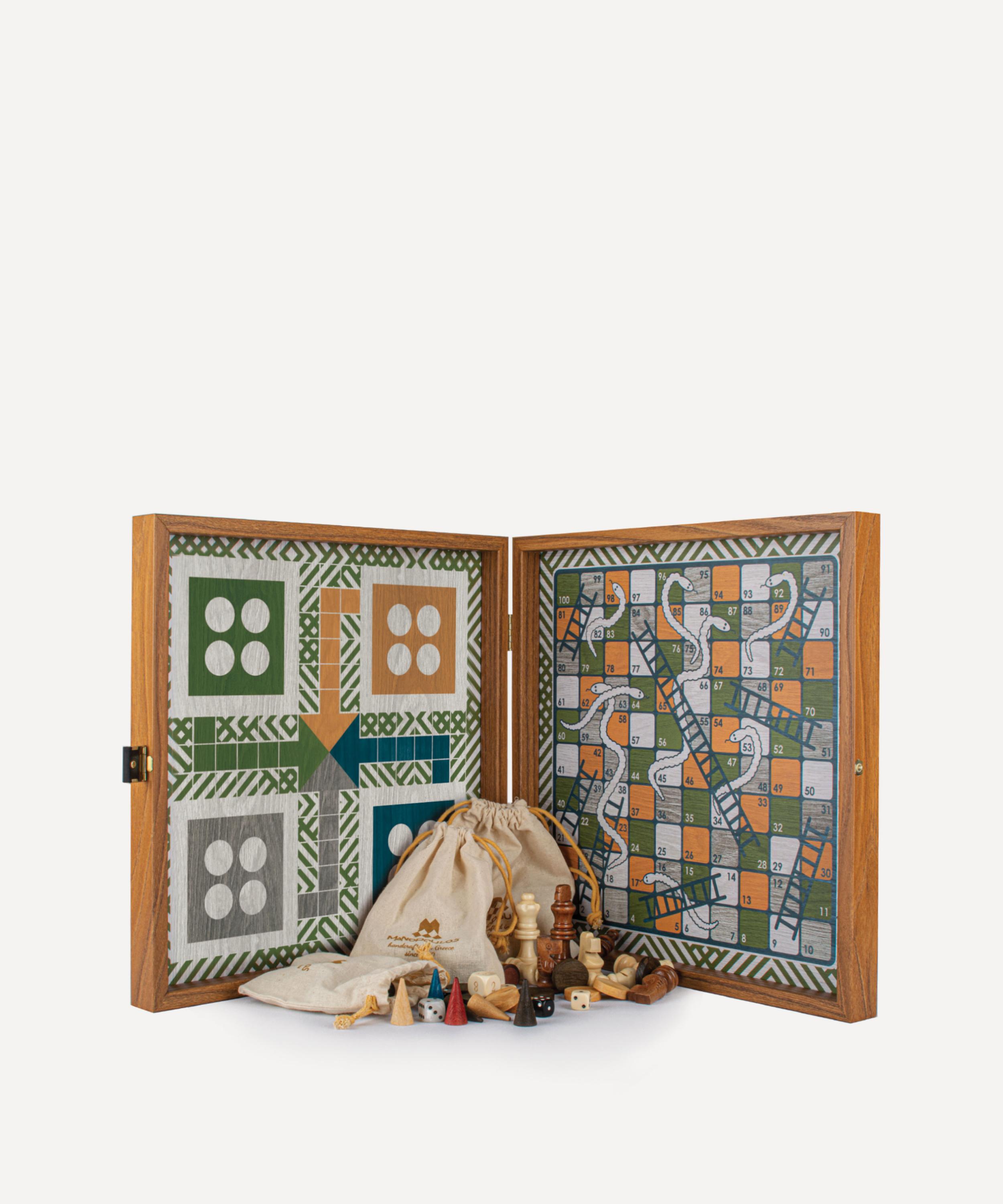 MANOPOULOS MANOPOULOS RETRO 4-IN-1 COMBO GAME SET 