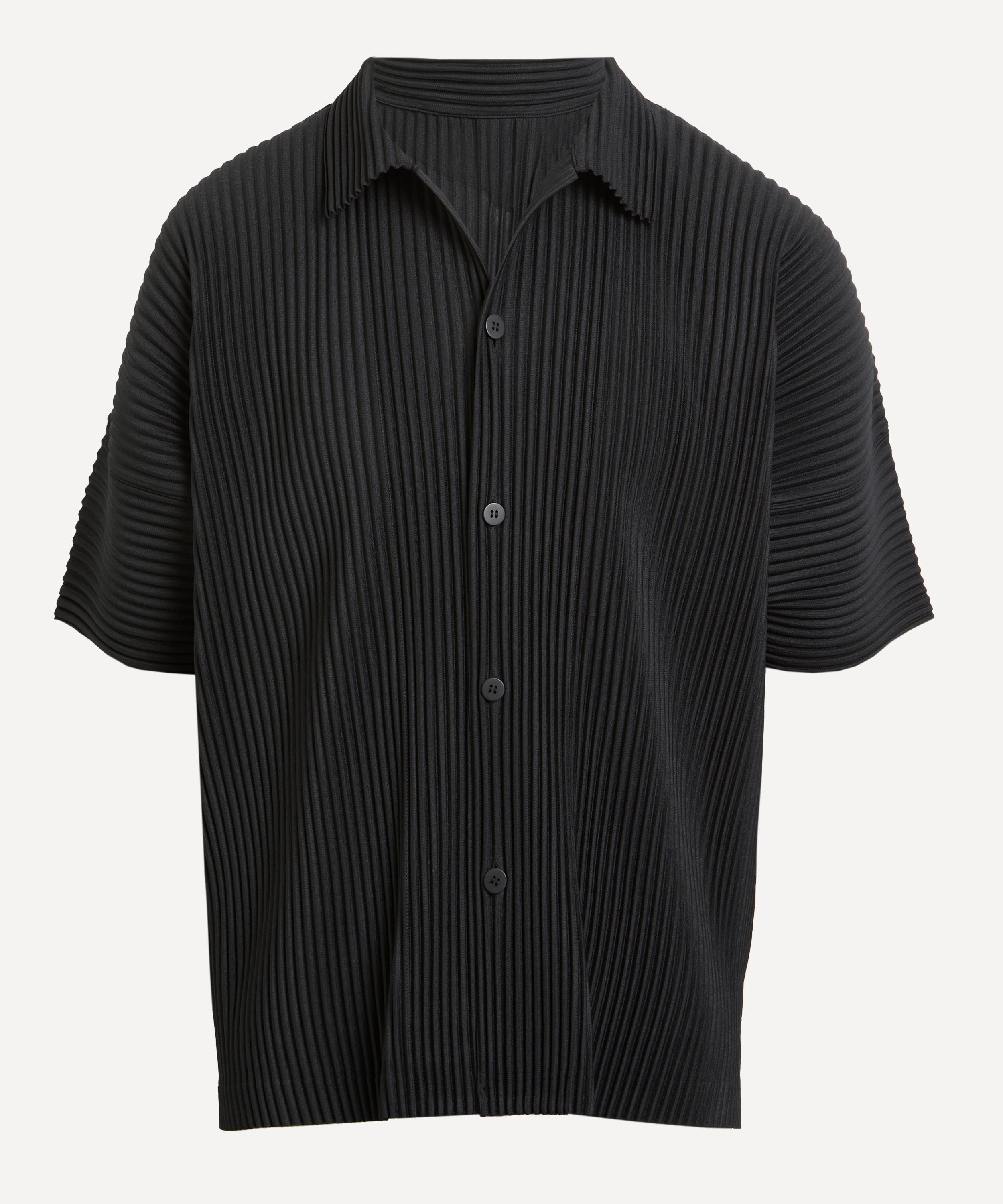 Issey Miyake Black Pleated Fabric Mc April Shirt