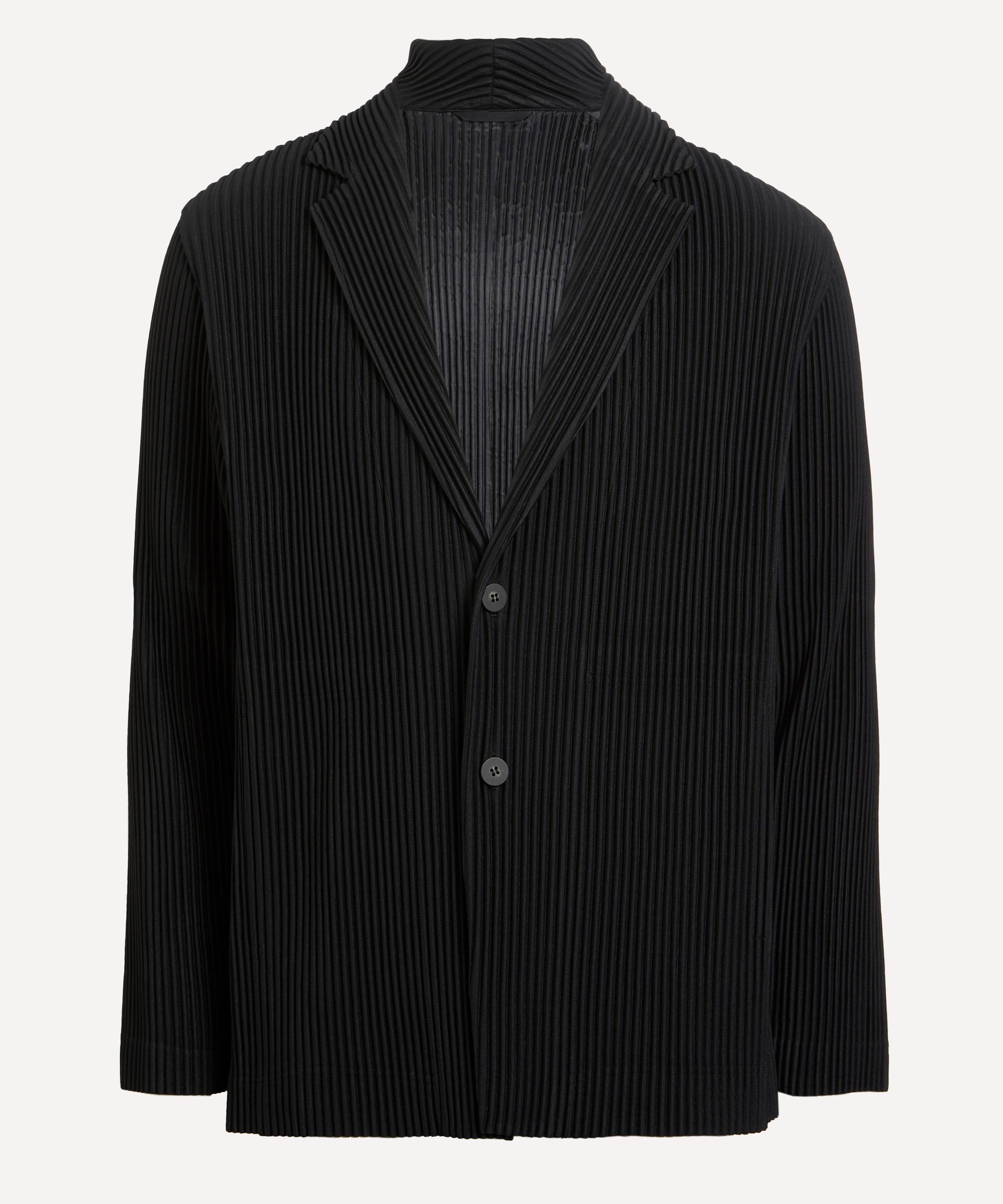 Issey Miyake Textured Pleated Lapel Jacket