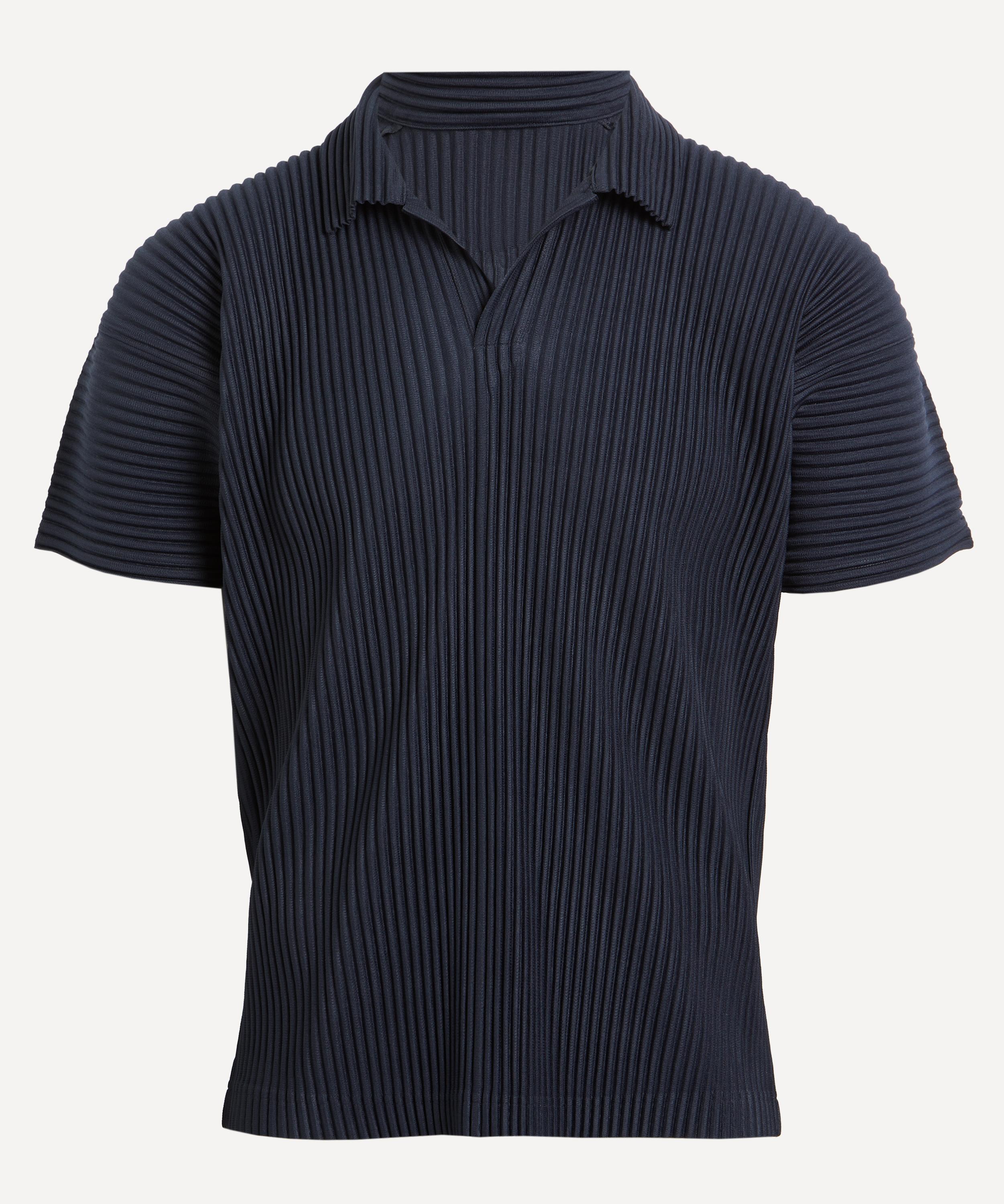 Issey Miyake Basic Pleated Polo Shirt