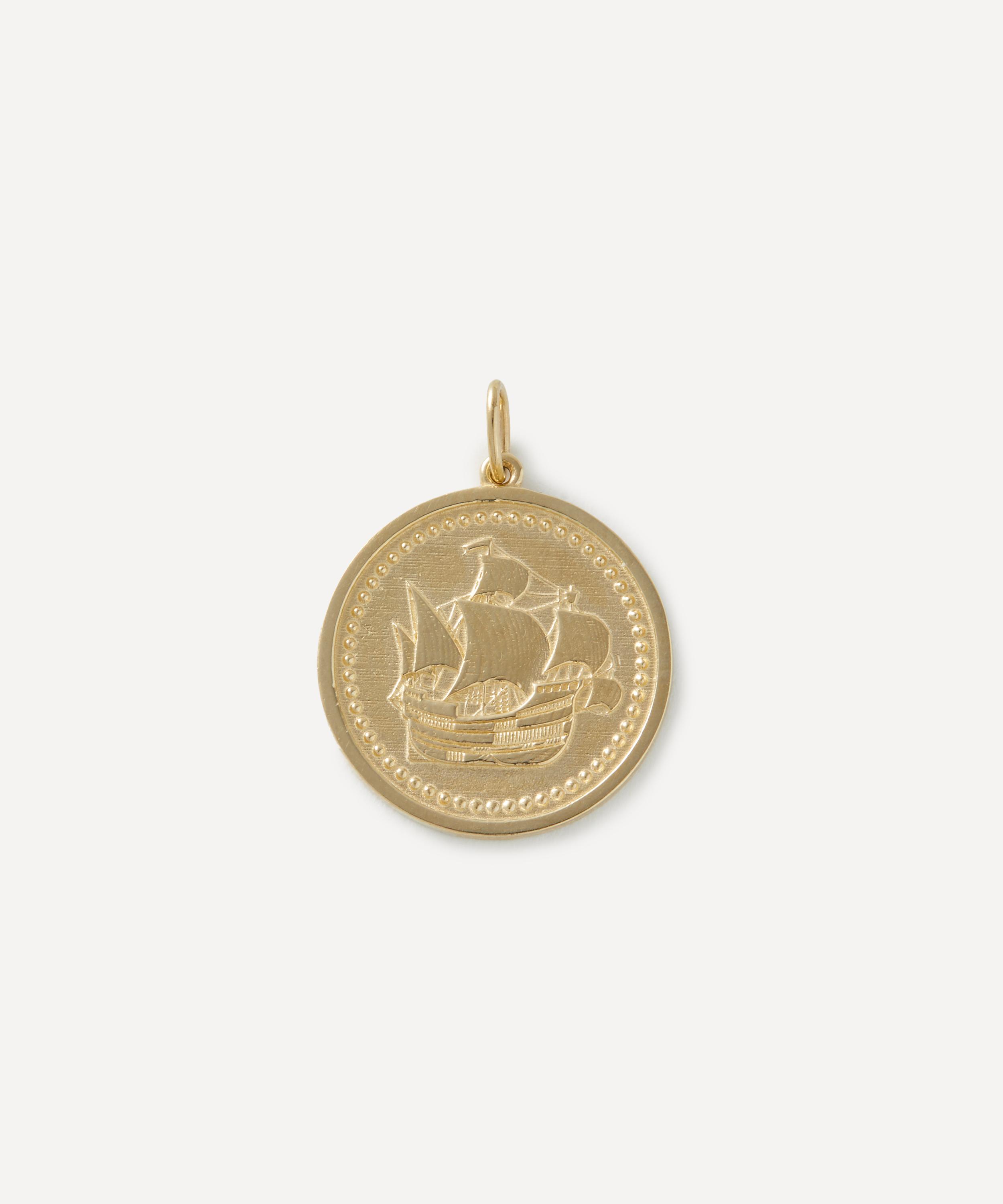 Liberty 9ct Gold Libertas Ship Pendant Luxury Gift