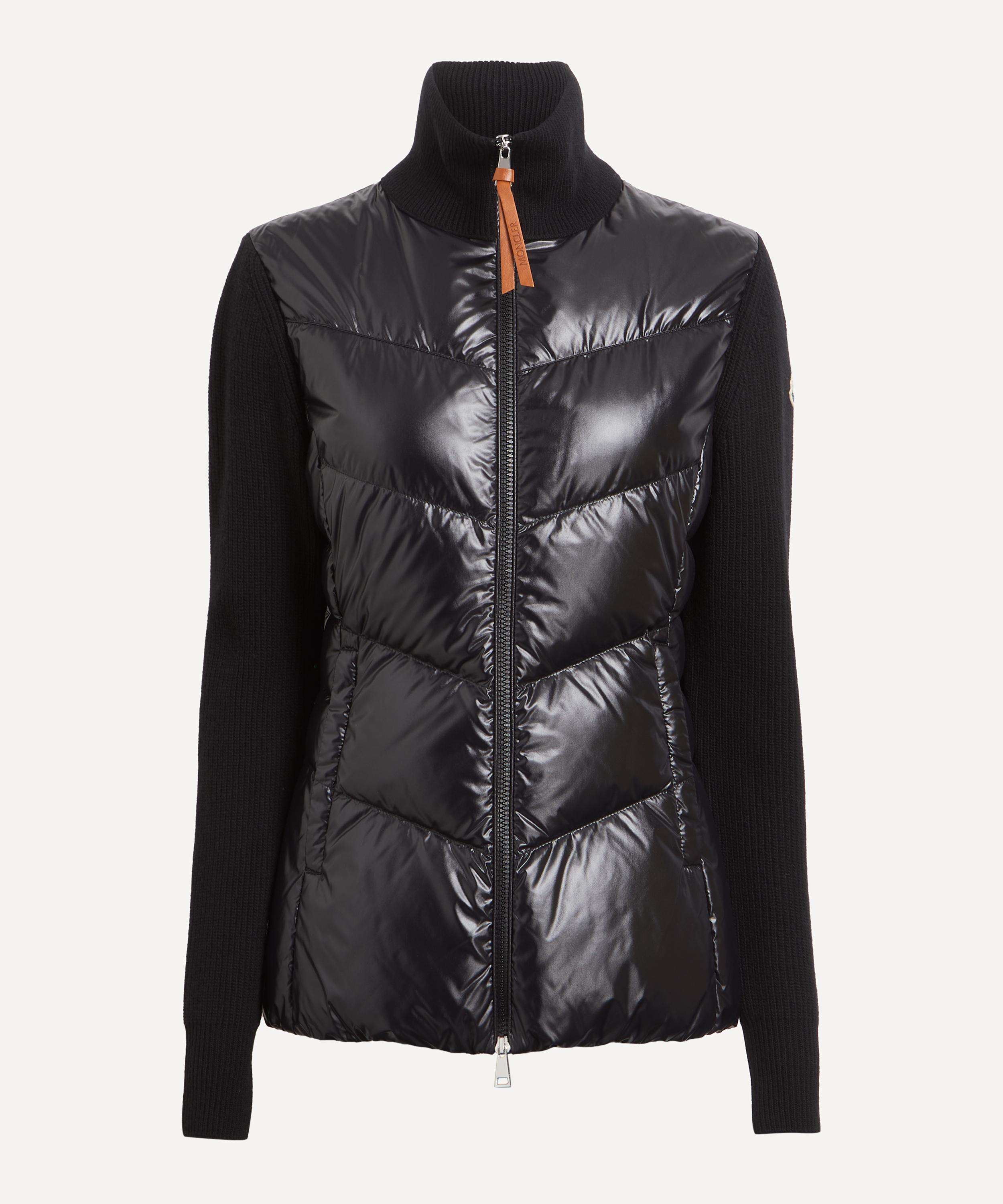 Moncler Women's Padded Wool Zip Cardigan Black