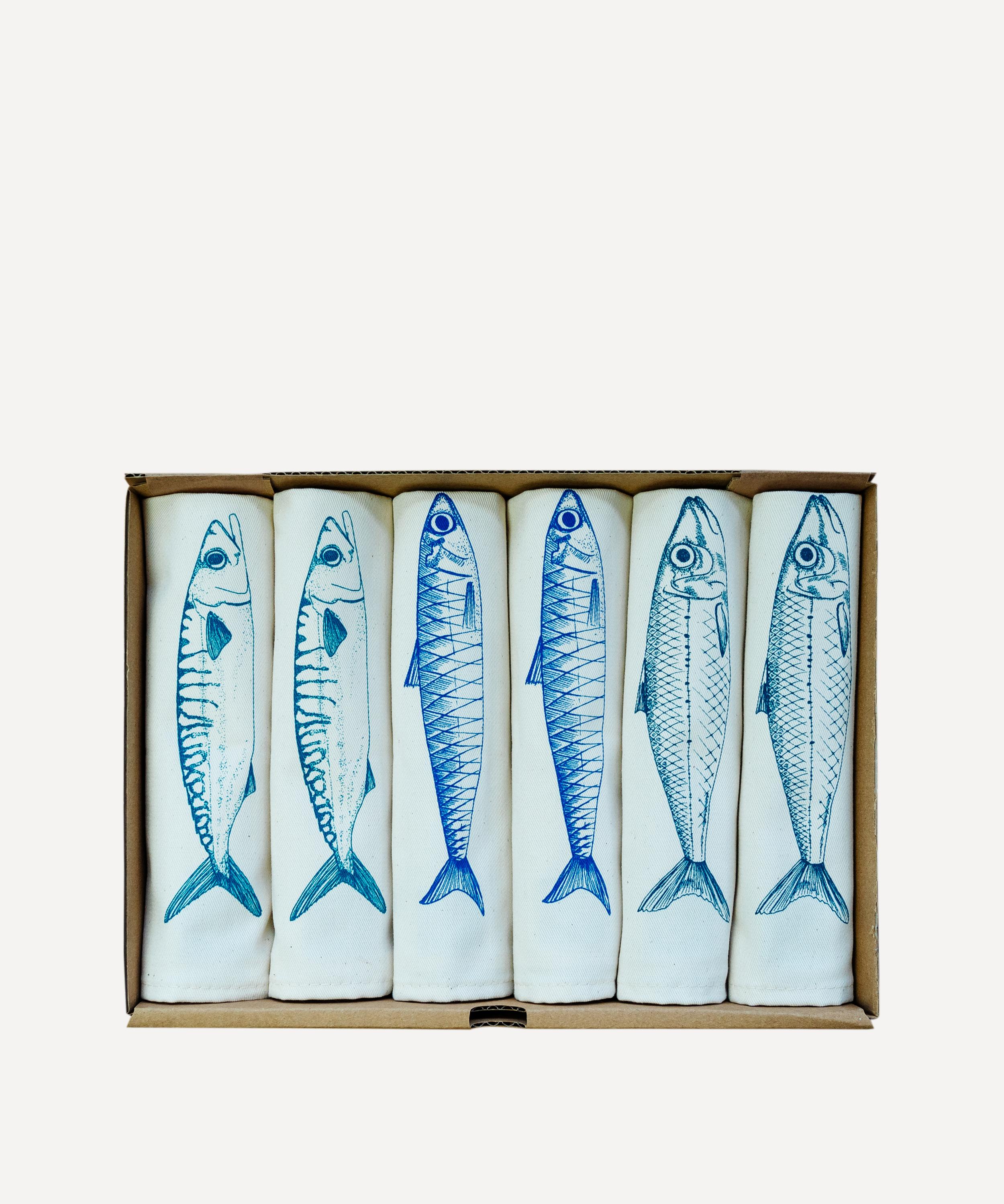 Shop Lottie Day Fish Napkin Gift Set Of Six Multi