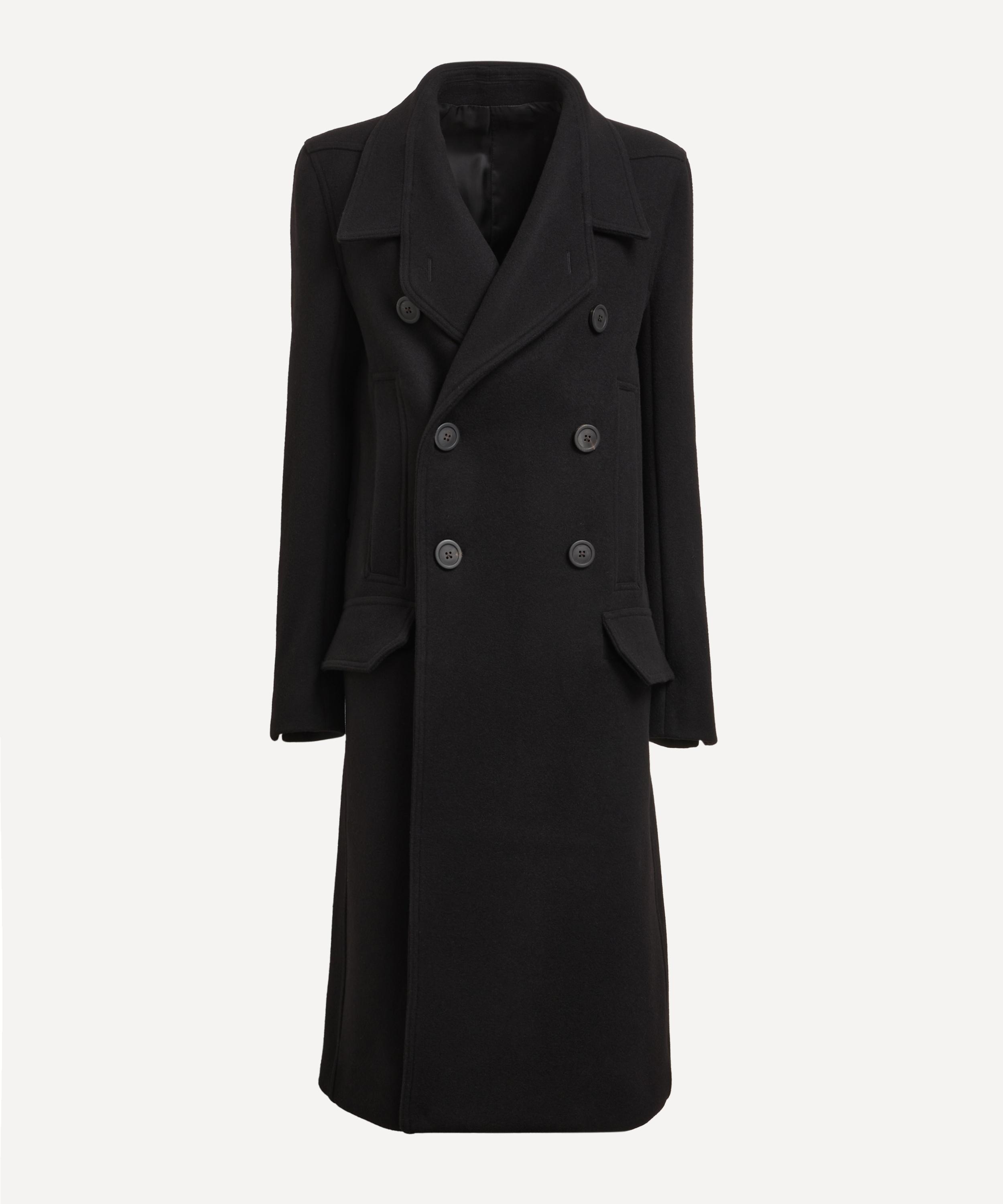 Rick Owens Women's Officer Wool Coat Black 6