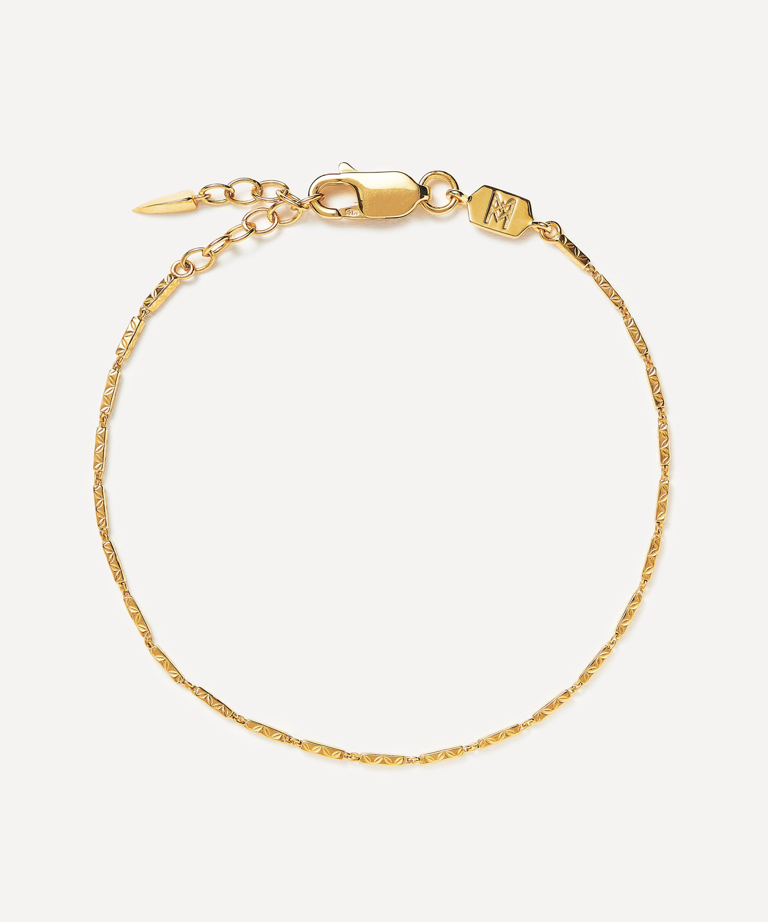 Missoma 18ct Gold-plated Vermeil Silver Savi Textured Link Chain Bracelet