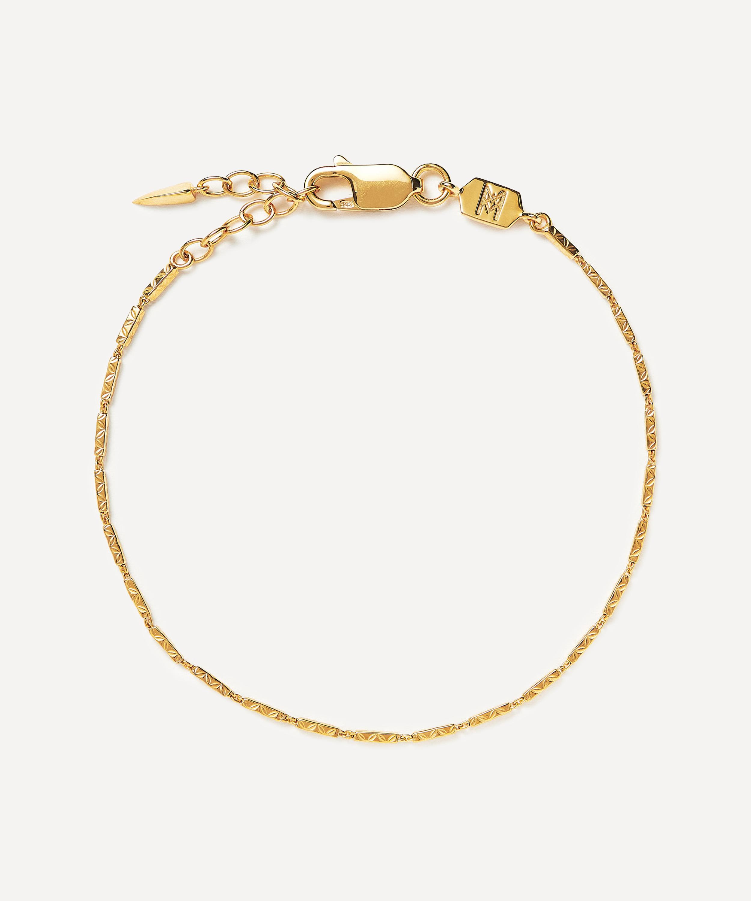 Missoma 18ct Gold-plated Vermeil Silver Savi Textured Link Chain Bracelet