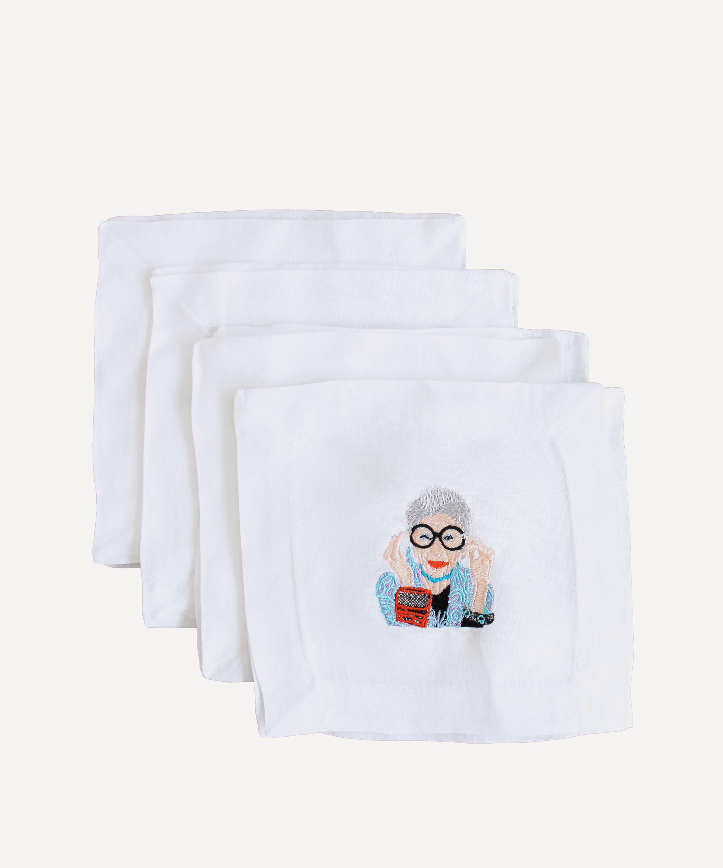 LETTERMADE LETTERMADE IRIS APFEL COCKTAIL NAPKINS SET OF FOUR 