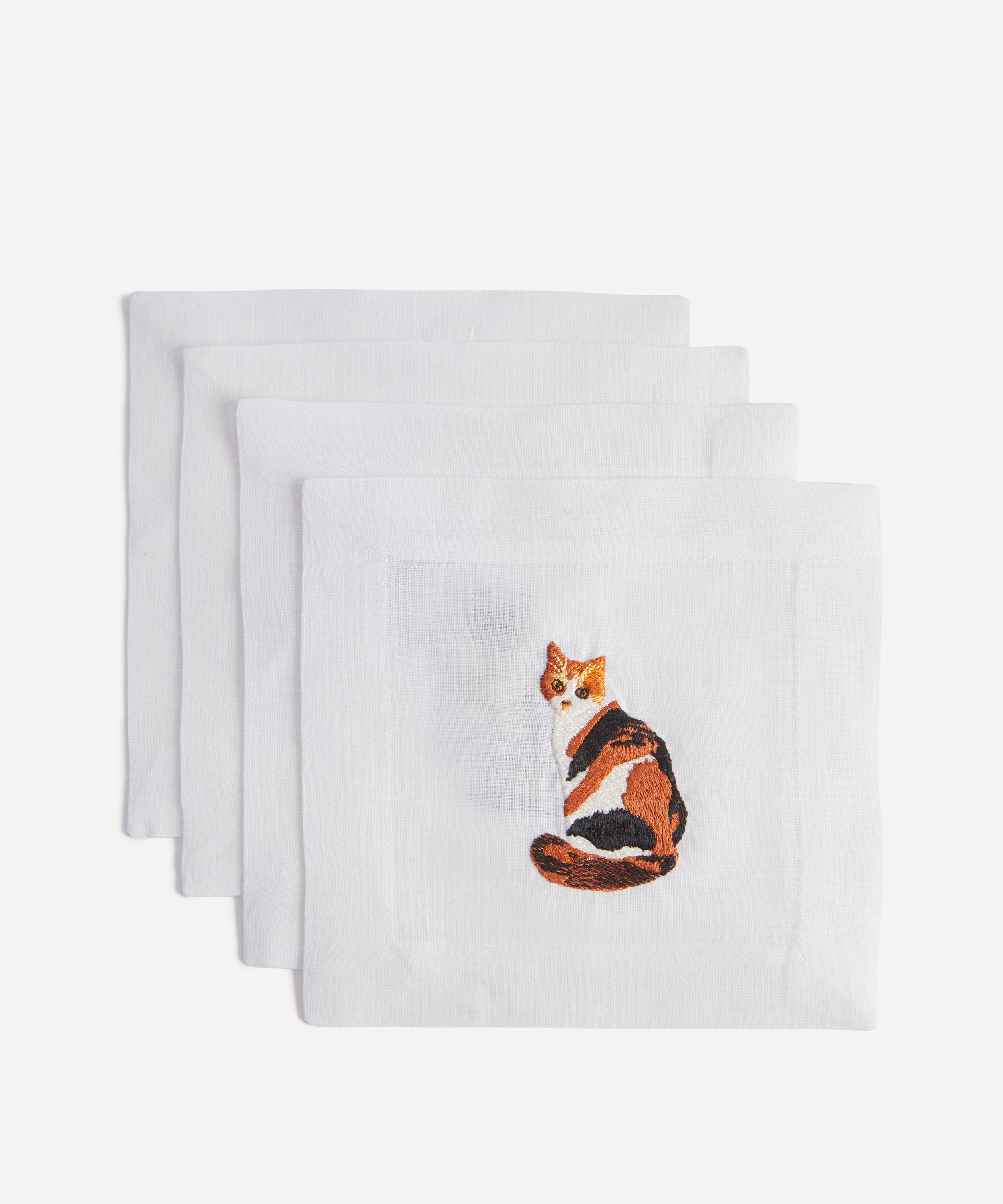 LETTERMADE LETTERMADE CAT COMBO COCKTAIL NAPKINS SET OF FOUR 