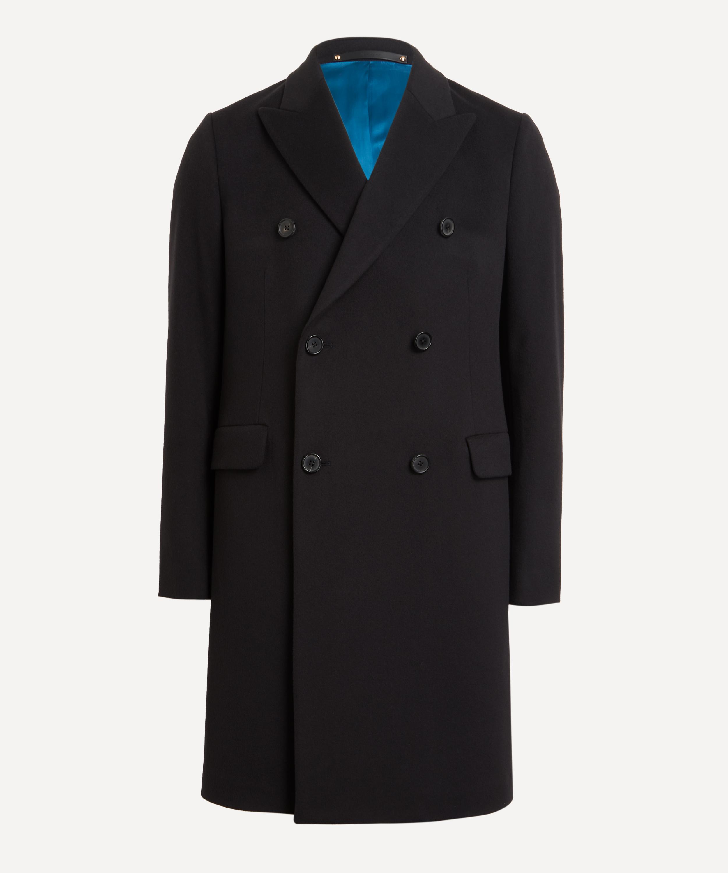 PAUL SMITH PAUL SMITH MENS WOOL-CASHMERE DOUBLE-BREASTED OVERCOAT 